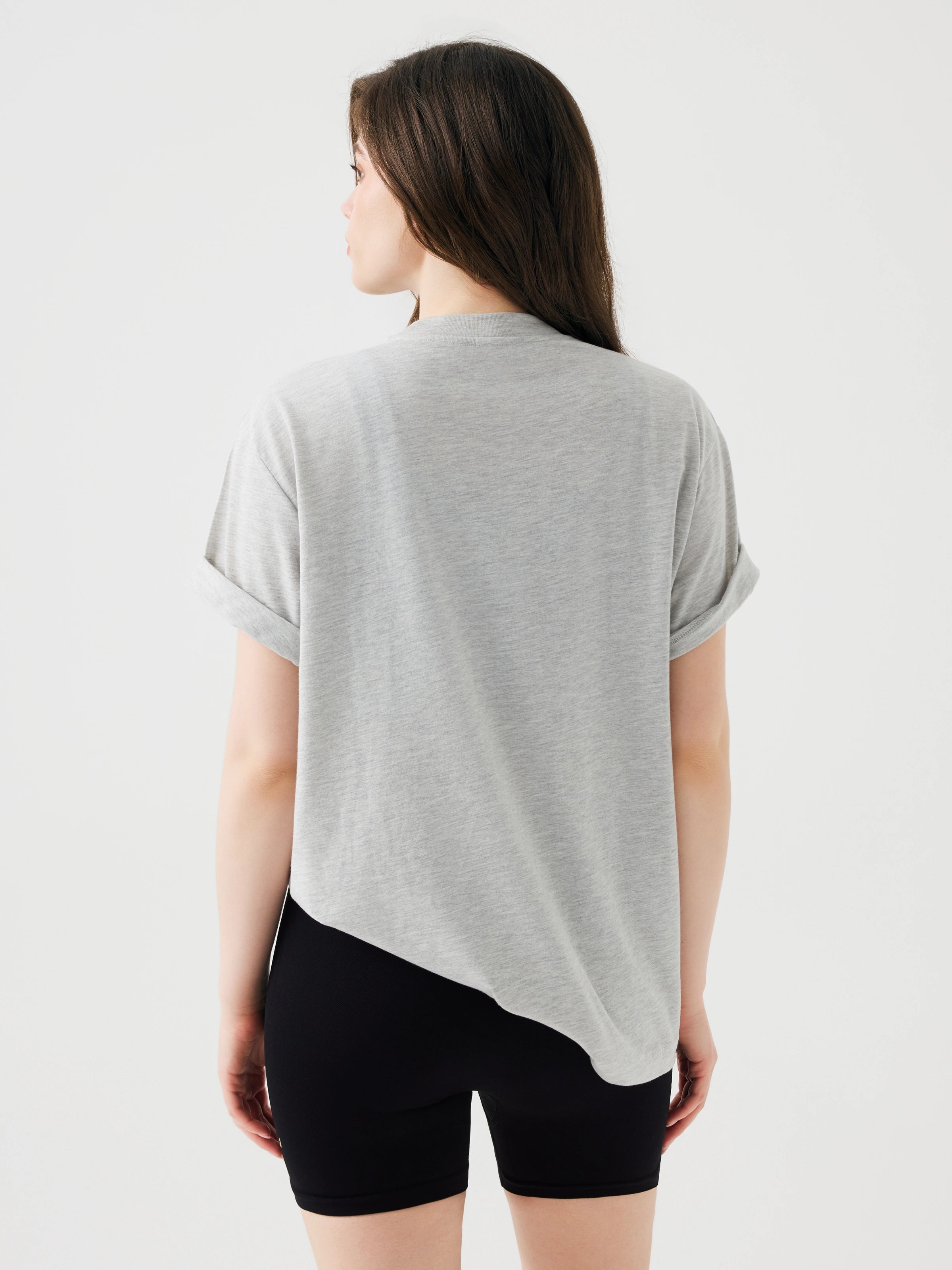 Aura Oversize T-Shirt Gri Melanj