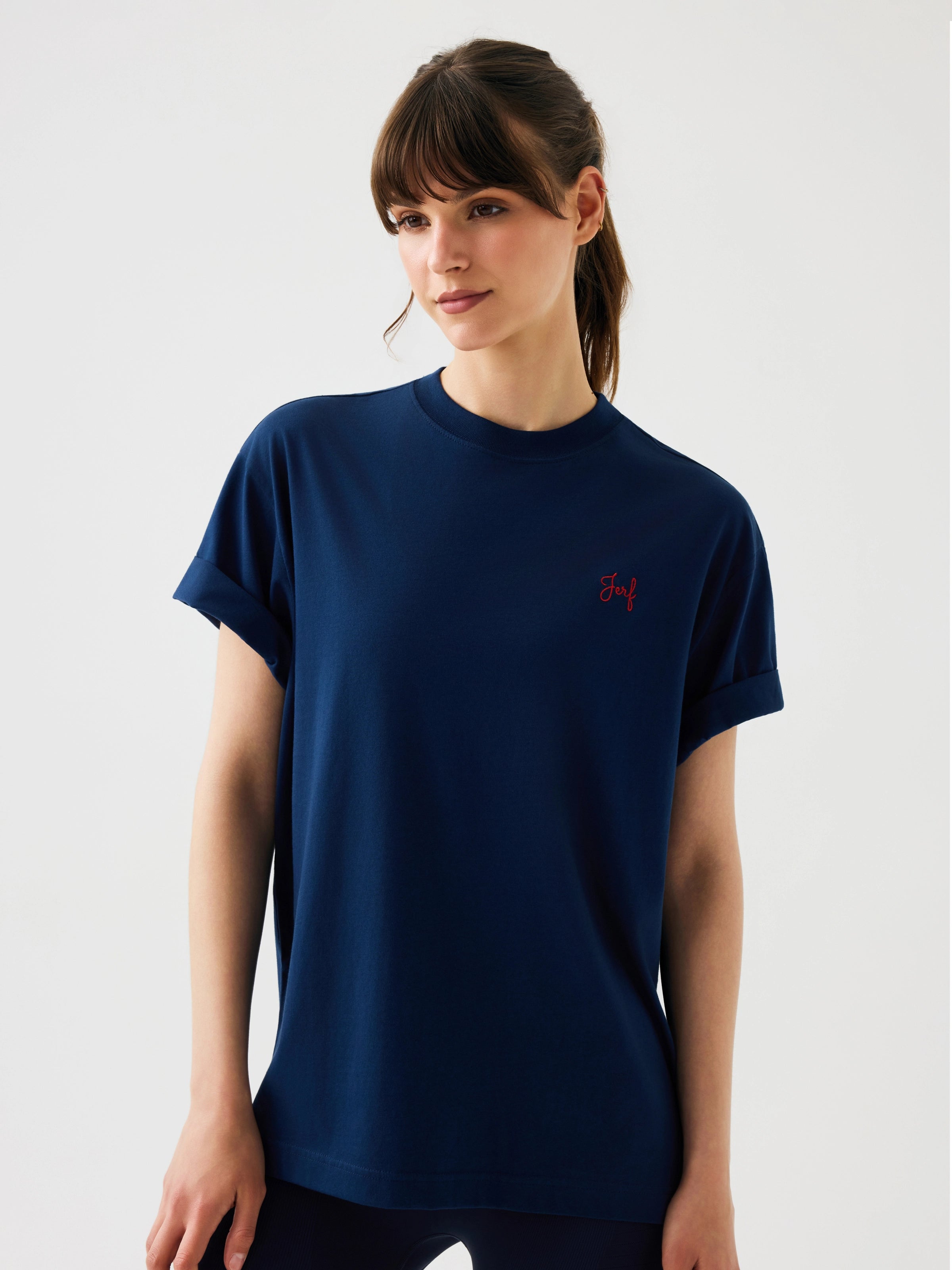 Aura Oversize T-Shirt Lacivert