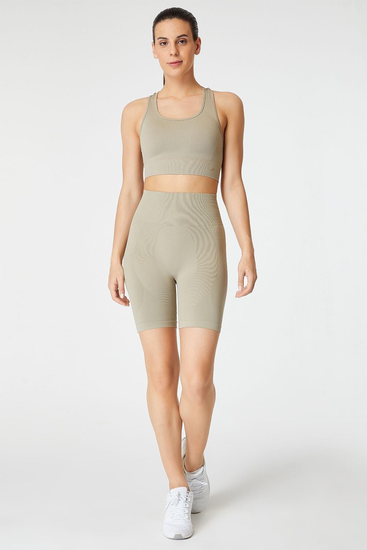 Gela Shaping Sport Biker Leggings Khaki