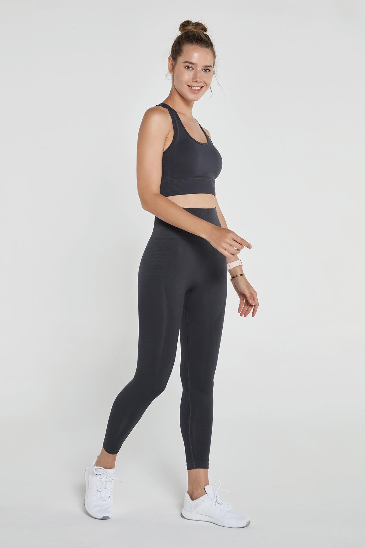 Gela High Waist, Flexible and Restorative Sports Leggings Anthracite
