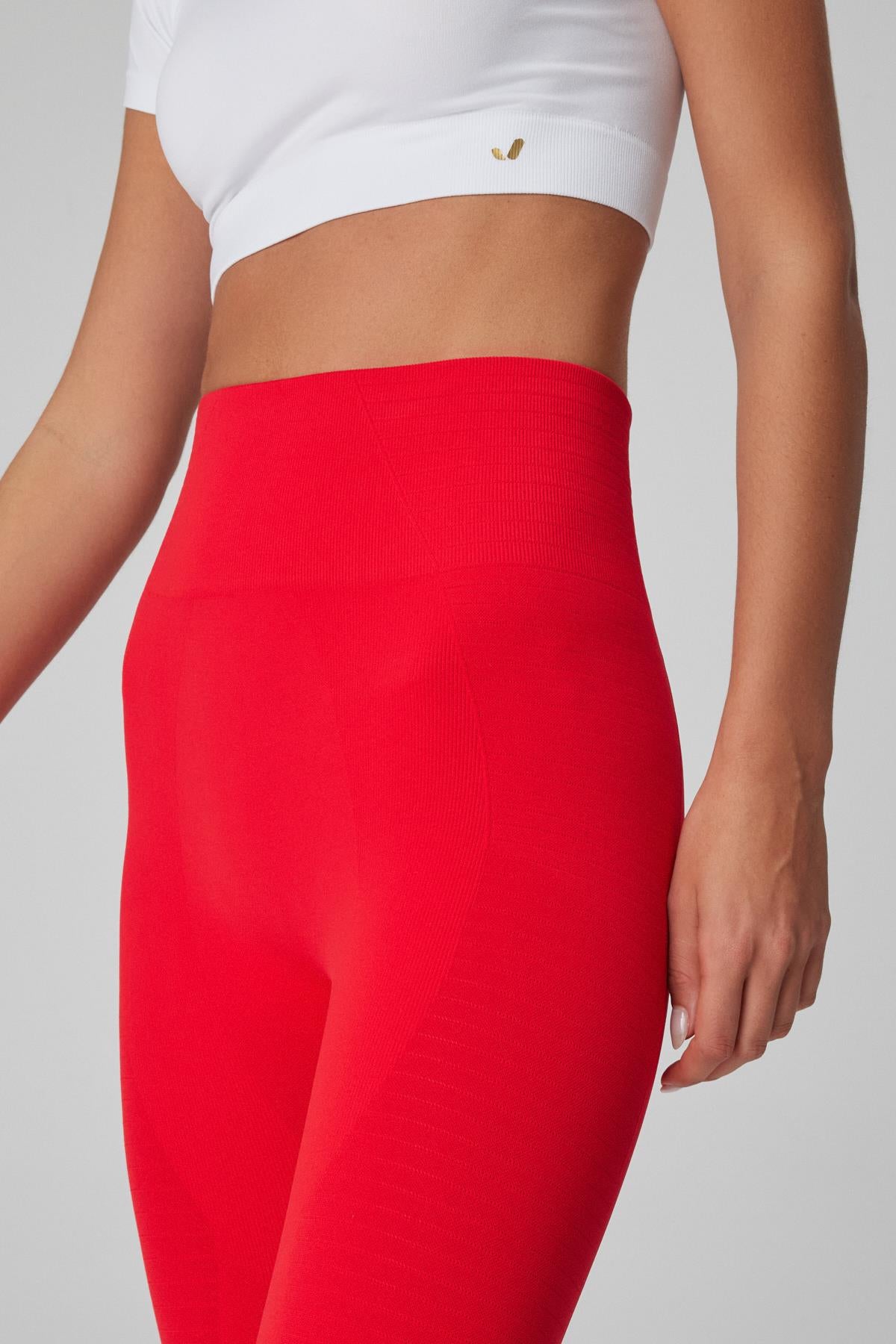 Gela High Waist, Flexible and Restorative Sports Leggings Red