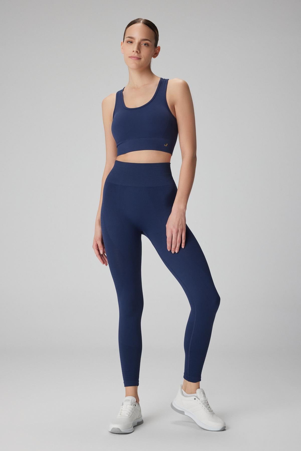 Gela High Waist, Flexible and Restorative Sports Leggings Navy