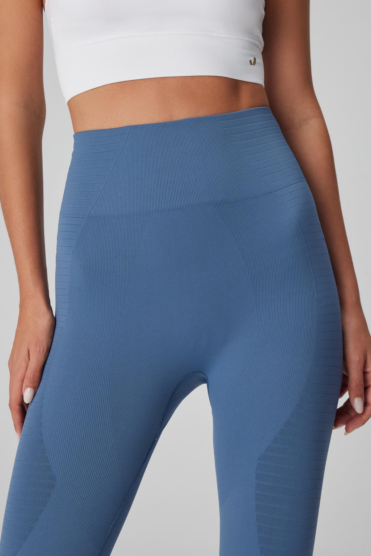 Gela High Waist, Flexible and Restorative Sports Leggings Natural Blue