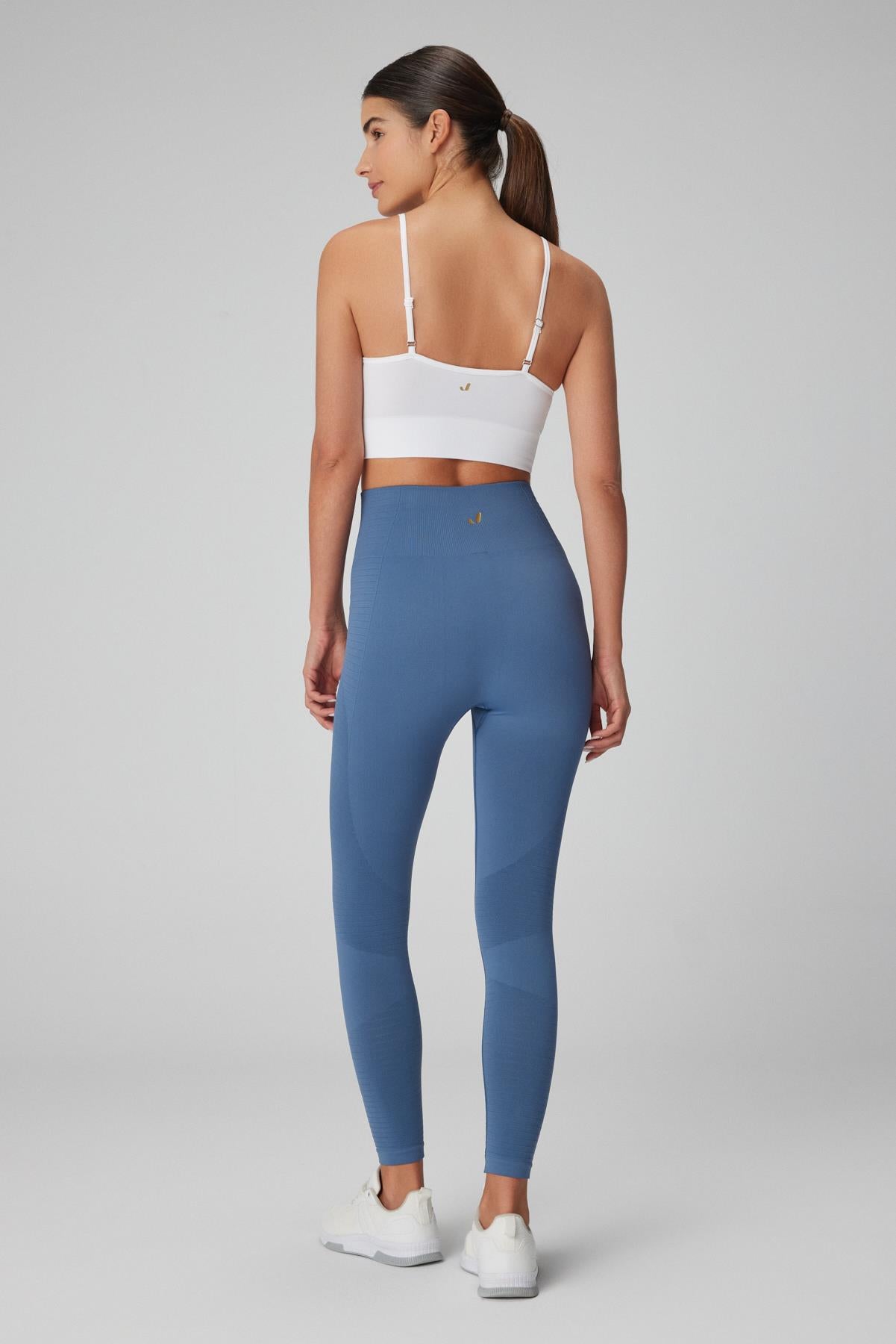 Gela High Waist, Flexible and Restorative Sports Leggings Natural Blue