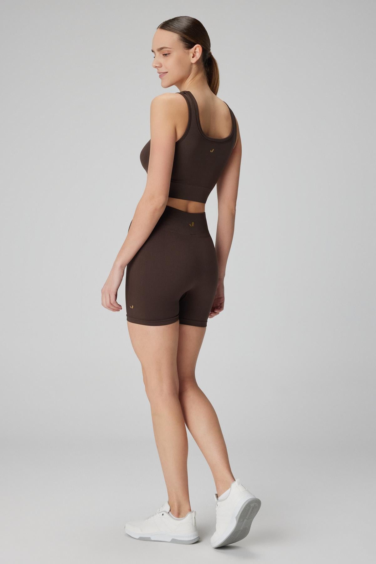 Lucia Biker Leggings Dark Brown