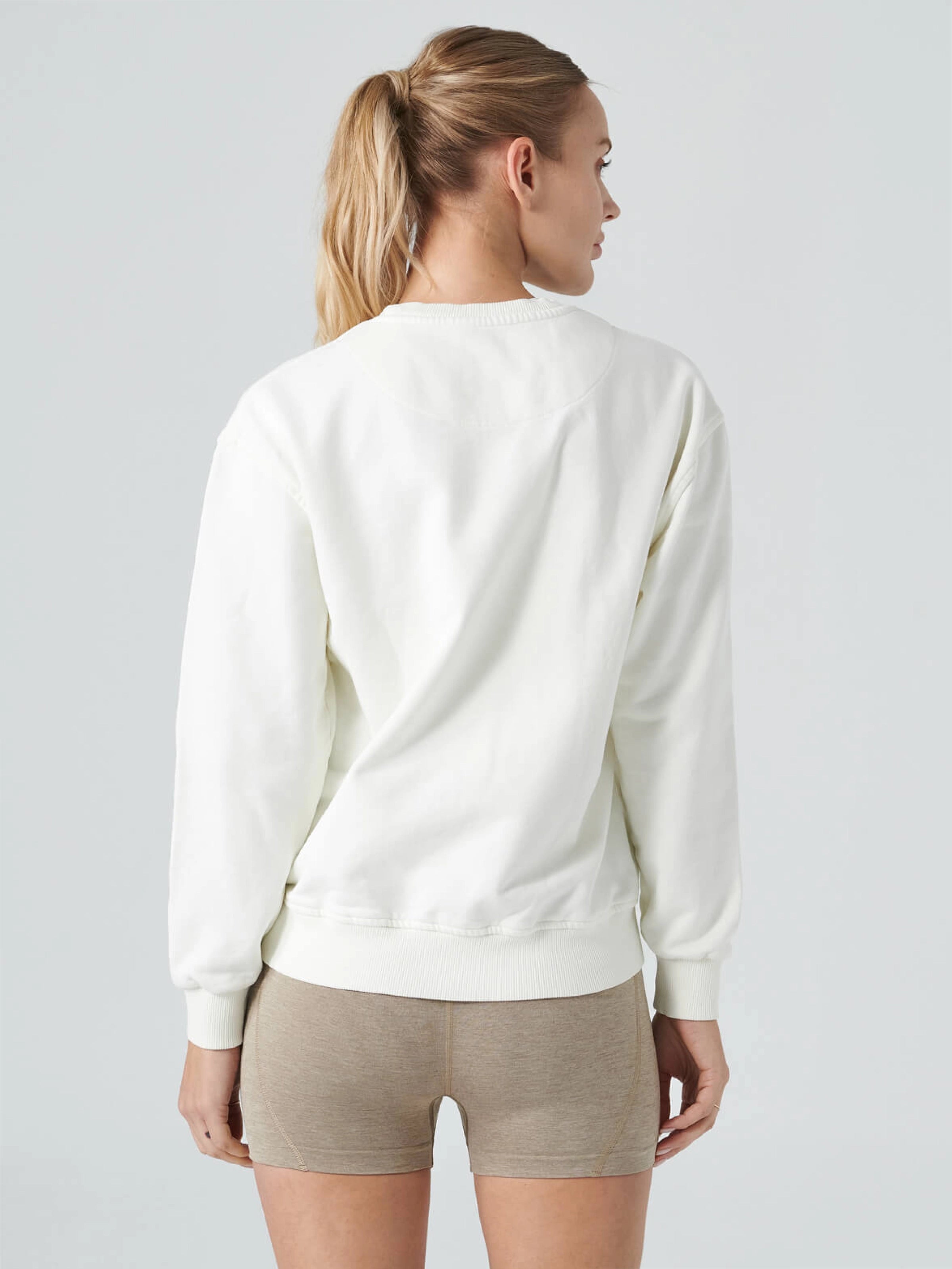 Lydney Kadın Sıfır Yaka Sweatshirt Krem