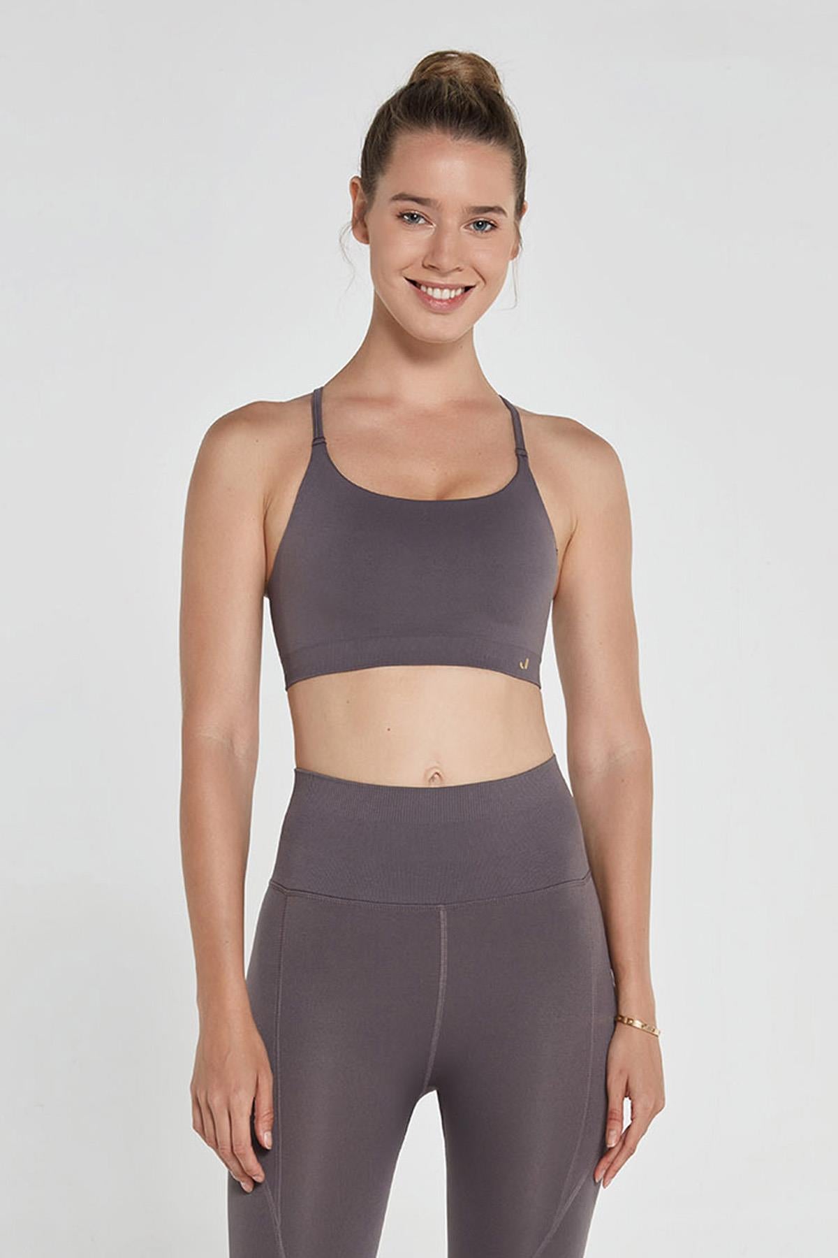 Pine Adjustable Thin Strap Bra Mink