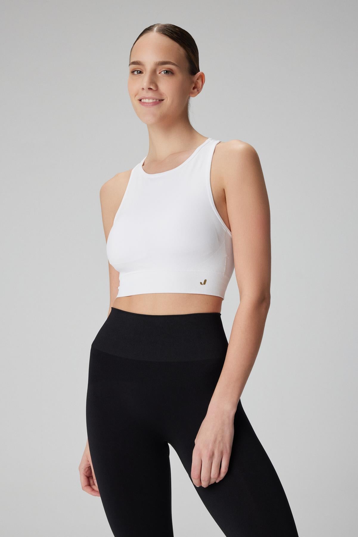Vella Racerback Konfor Sport Bra Beyaz
