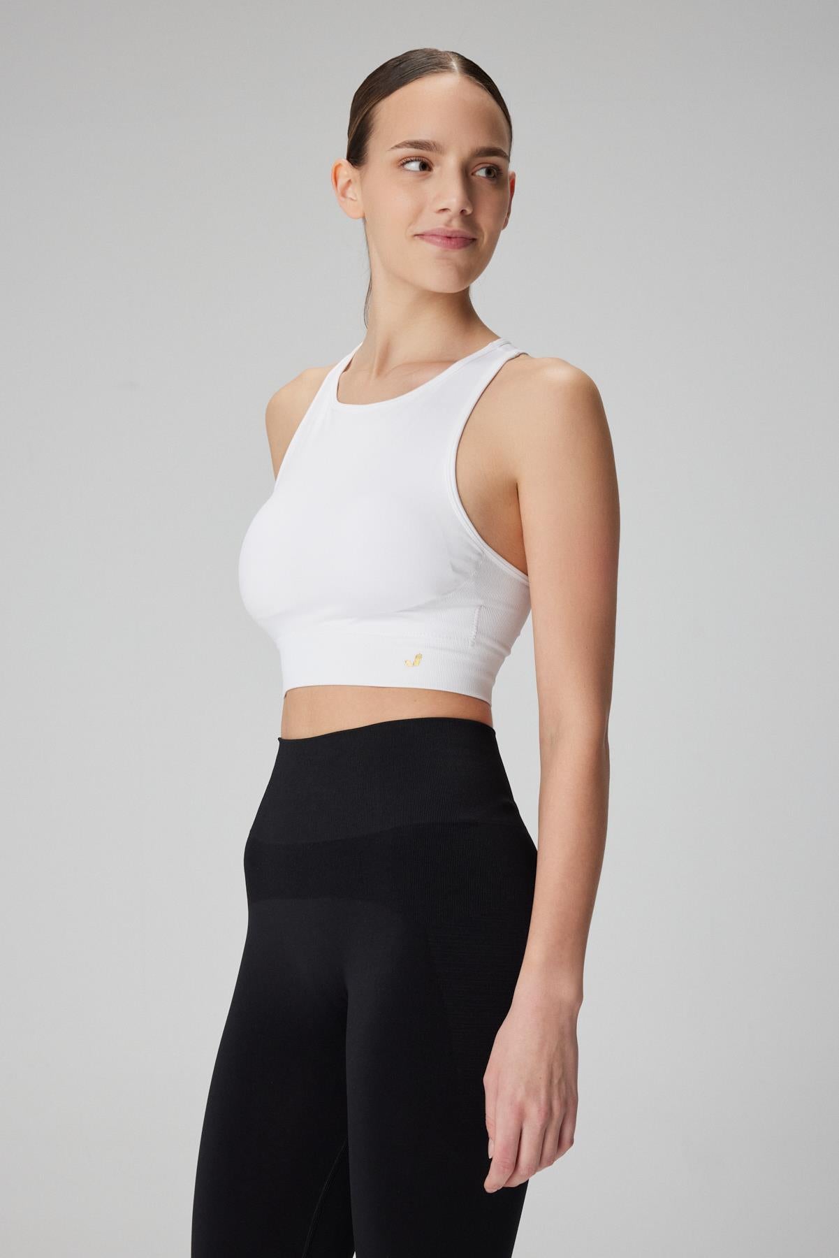 Vella Racerback Konfor Sport Bra Beyaz