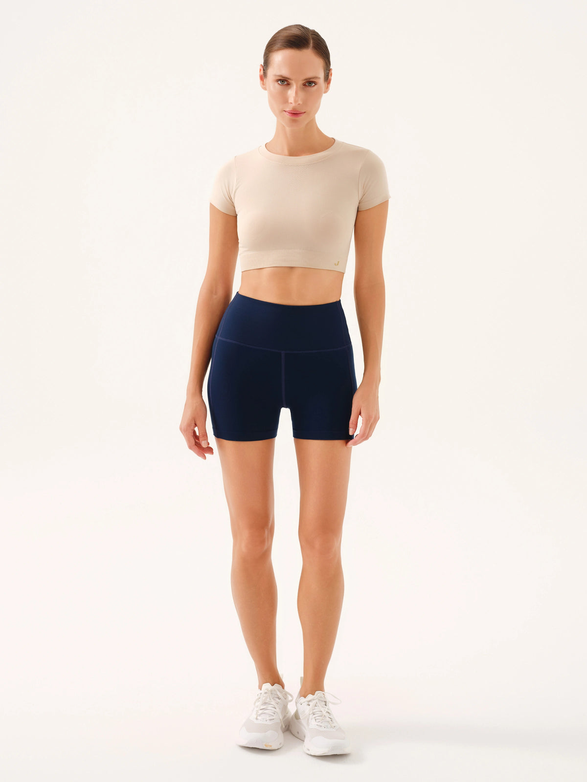 Captiva Yumuşak Dokulu & Esnek Crop Top Bej