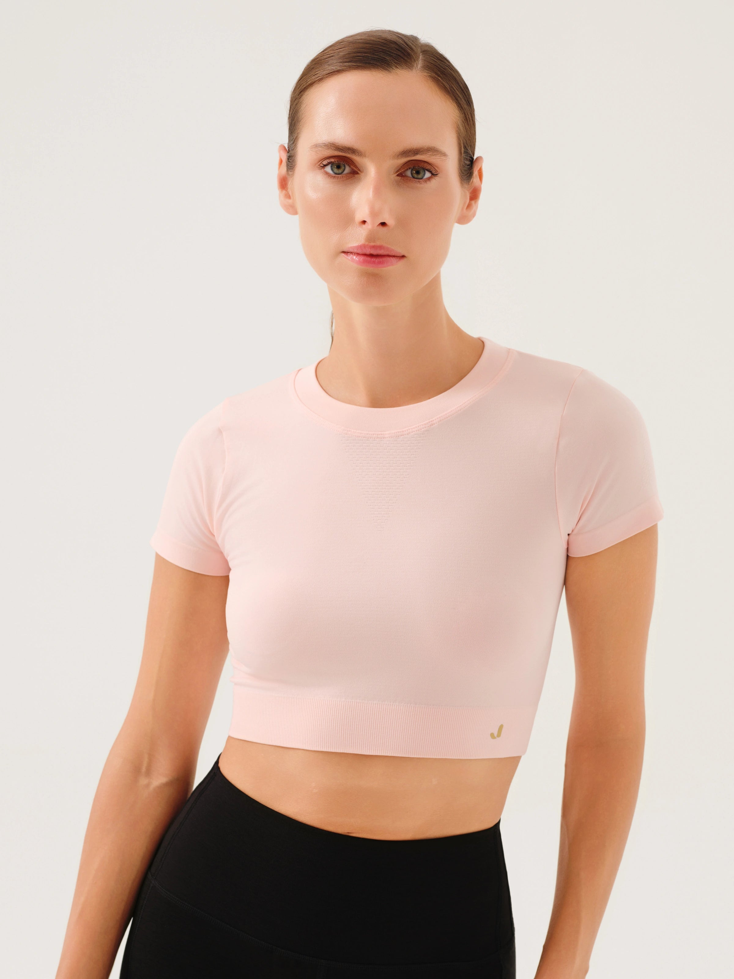 Captiva Yumuşak Dokulu & Esnek Crop Top Pembe
