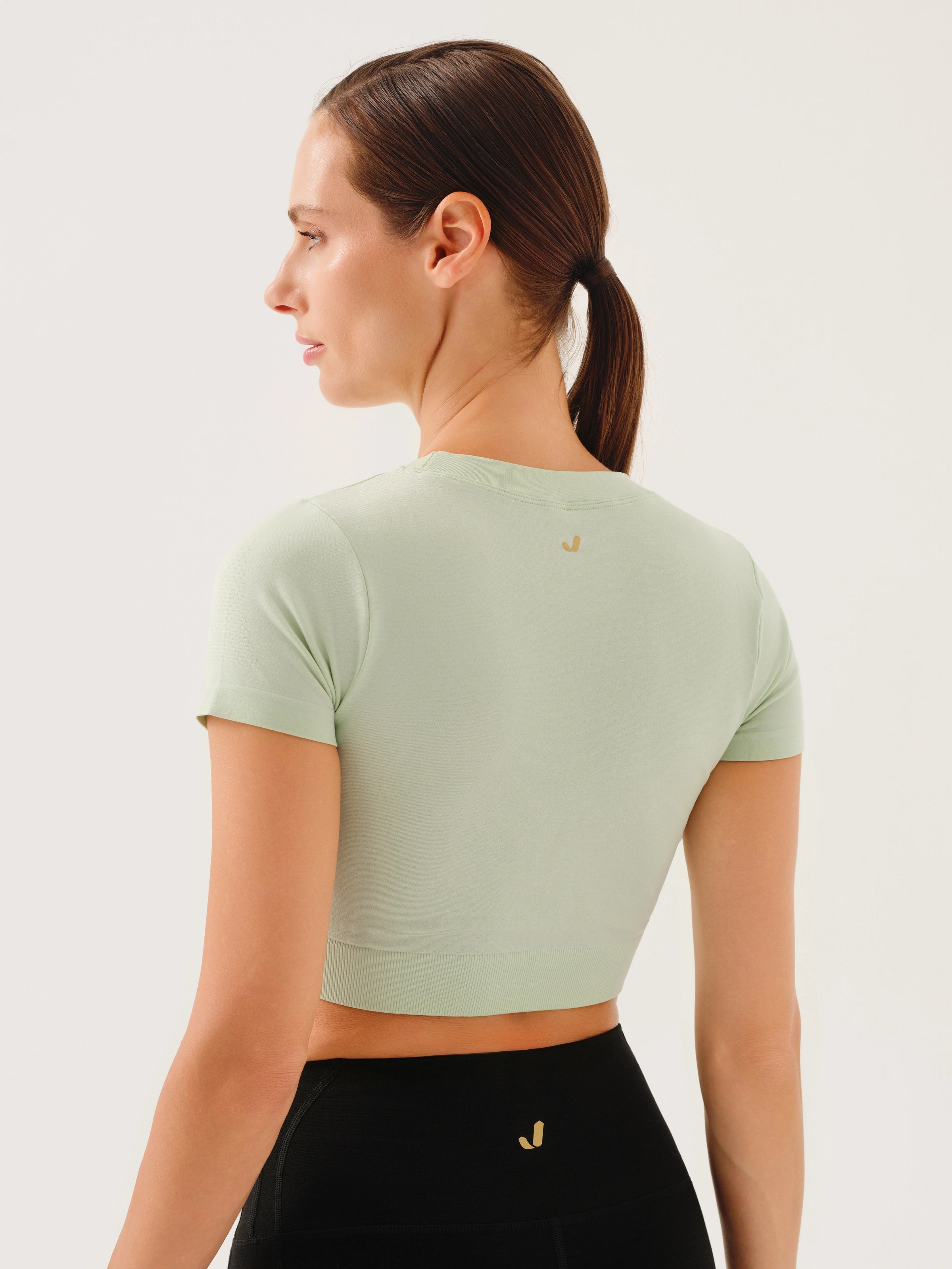 Captiva Yumuşak Dokulu & Esnek Crop Top Yeşil