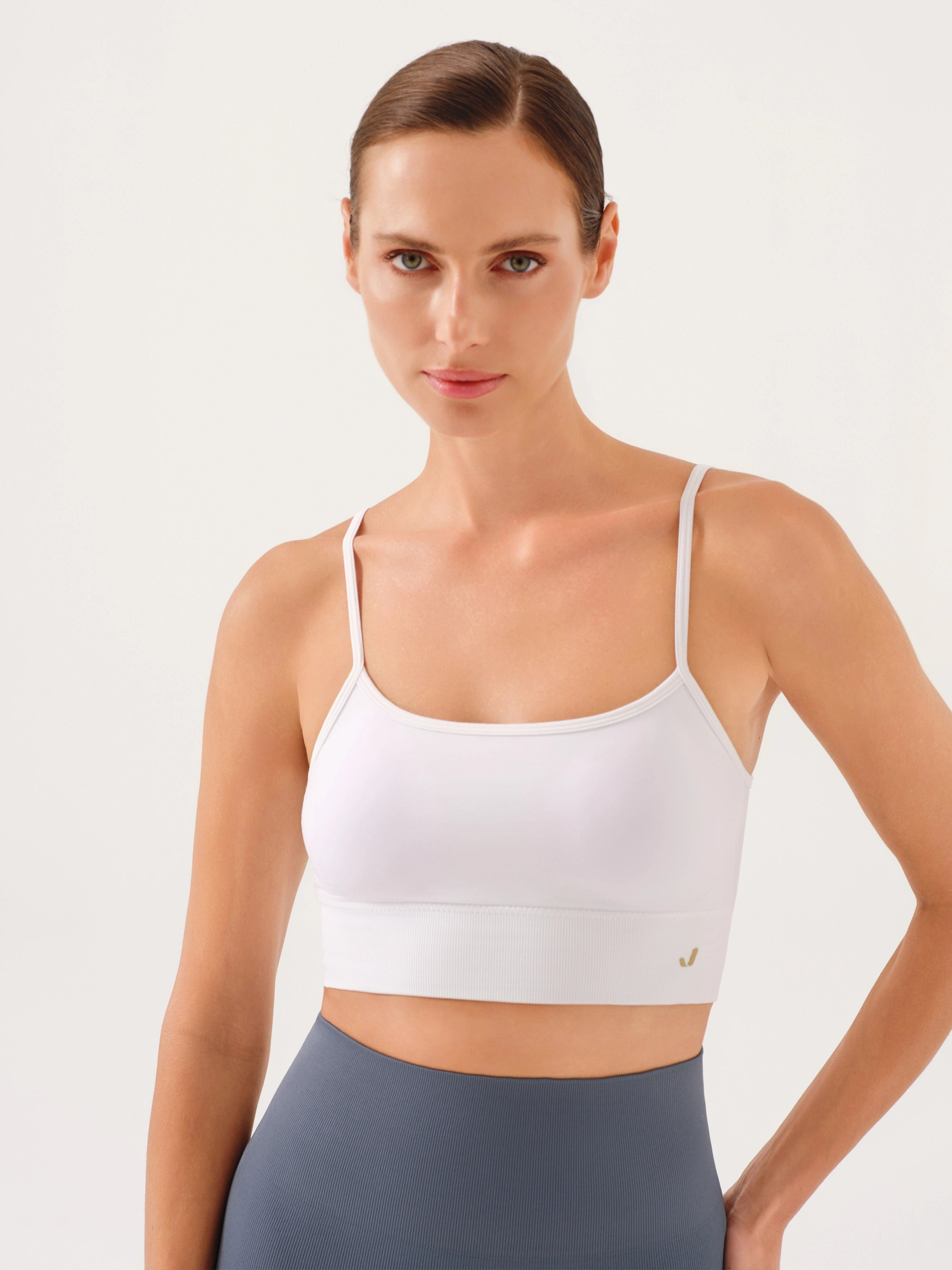 Vella İp Askılı Konfor Sport Bra Beyaz