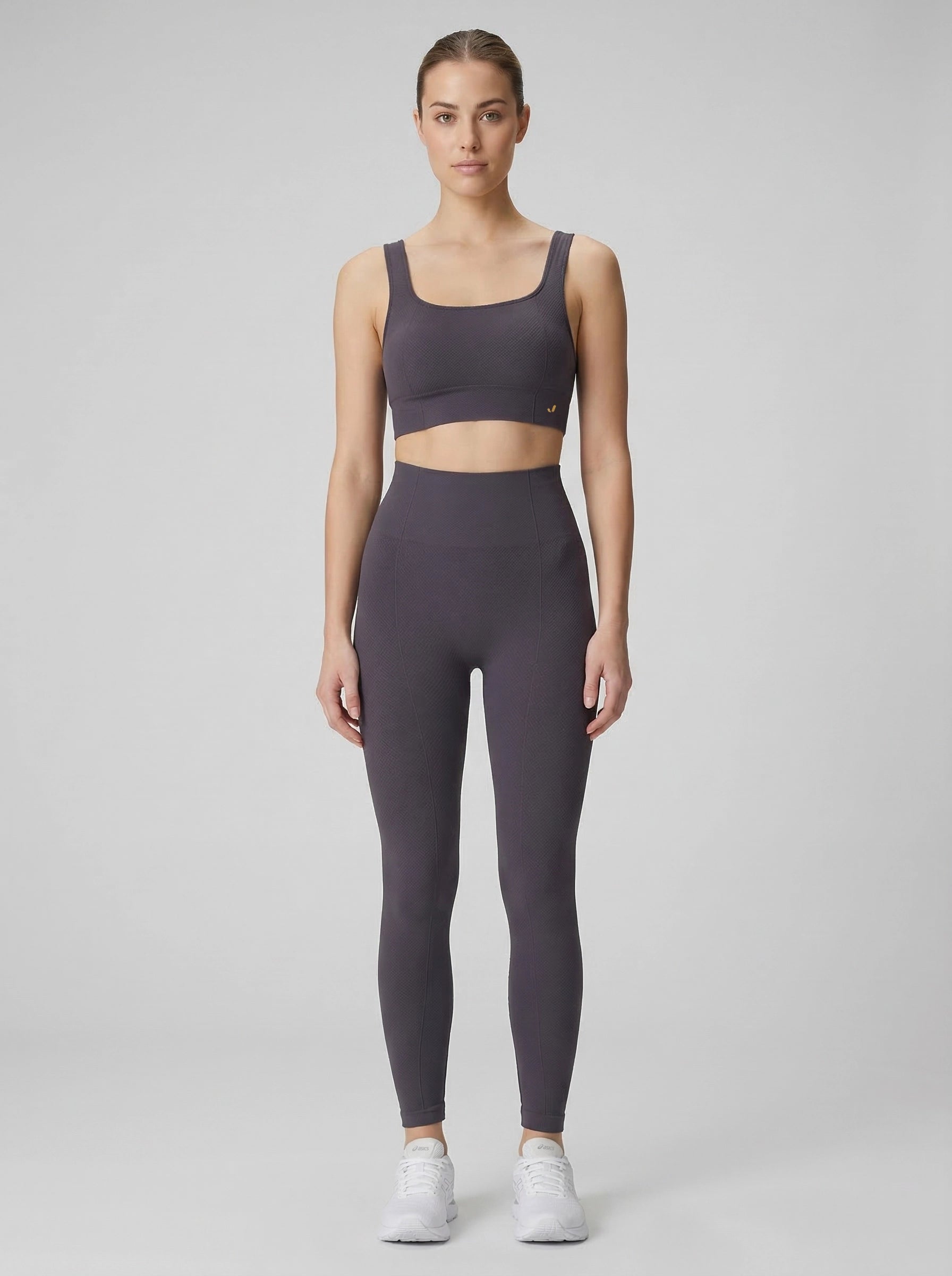 Holly Petek Desenli Yüksek Bel Tayt Antrasit