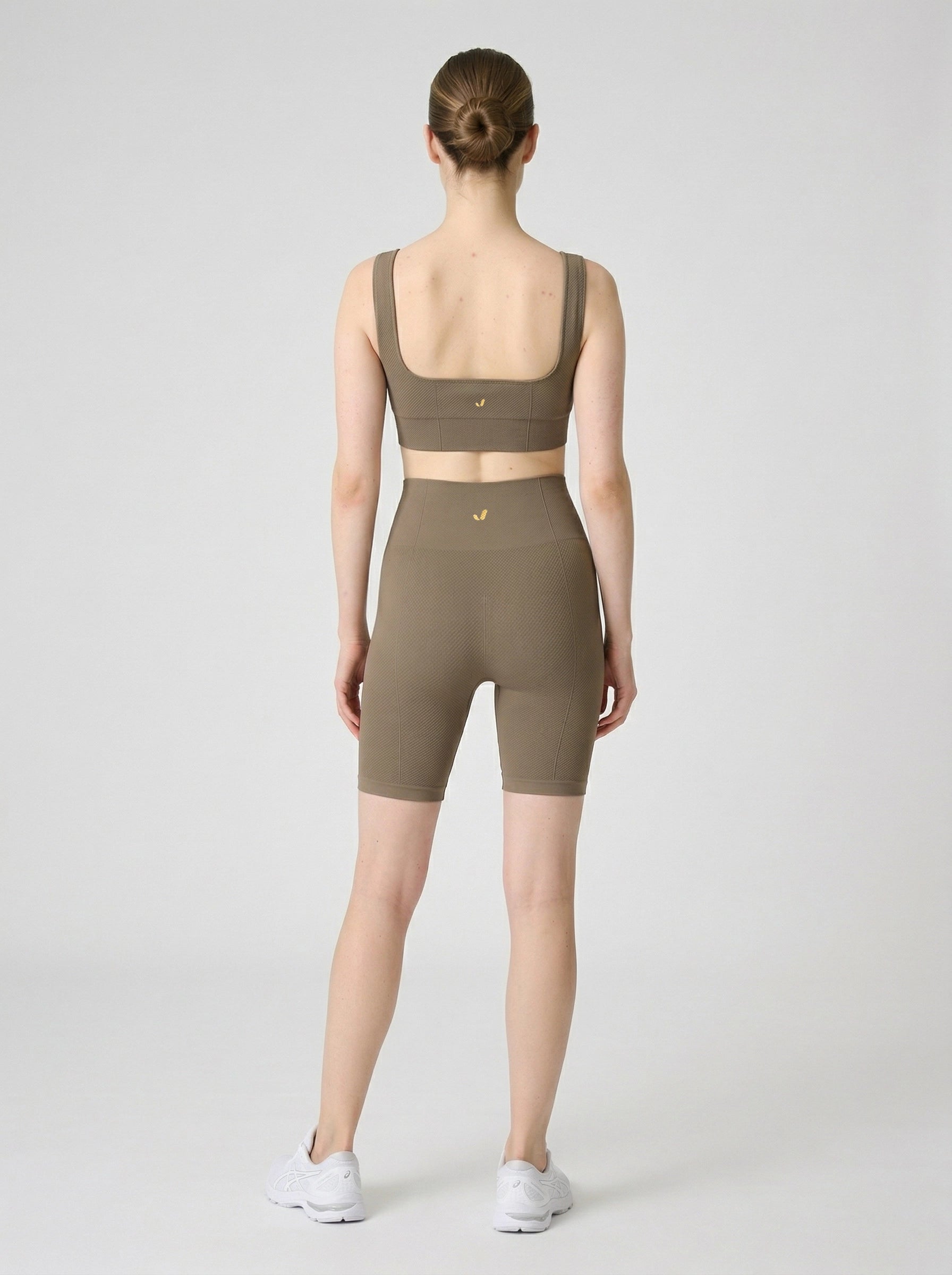 Holly Petek Desenli Yüksek Bel Biker Tayt Yeşil