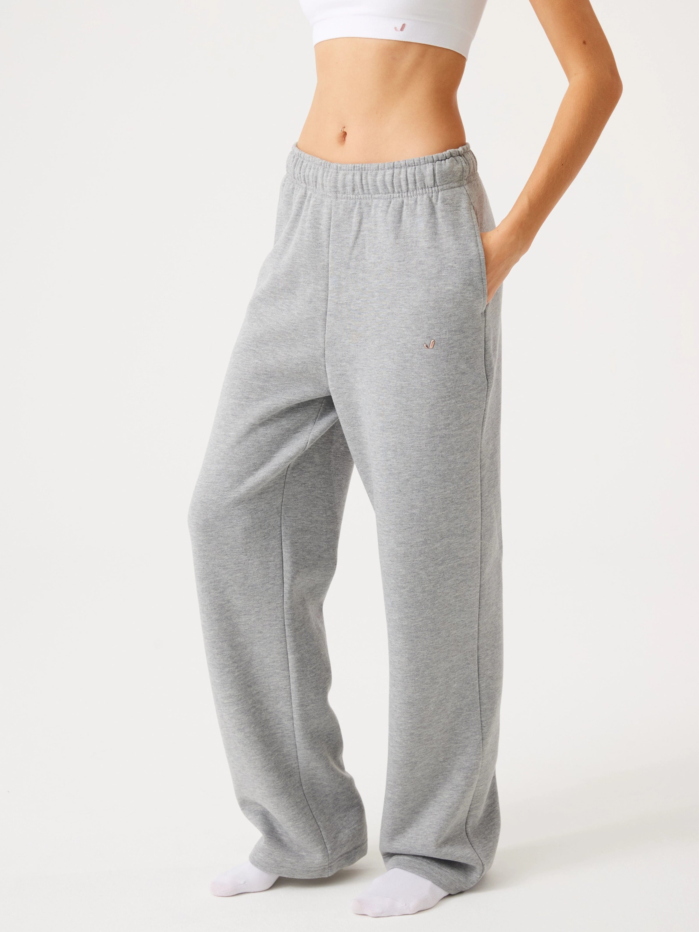 Aura Eşofman Altı Gri Melanj