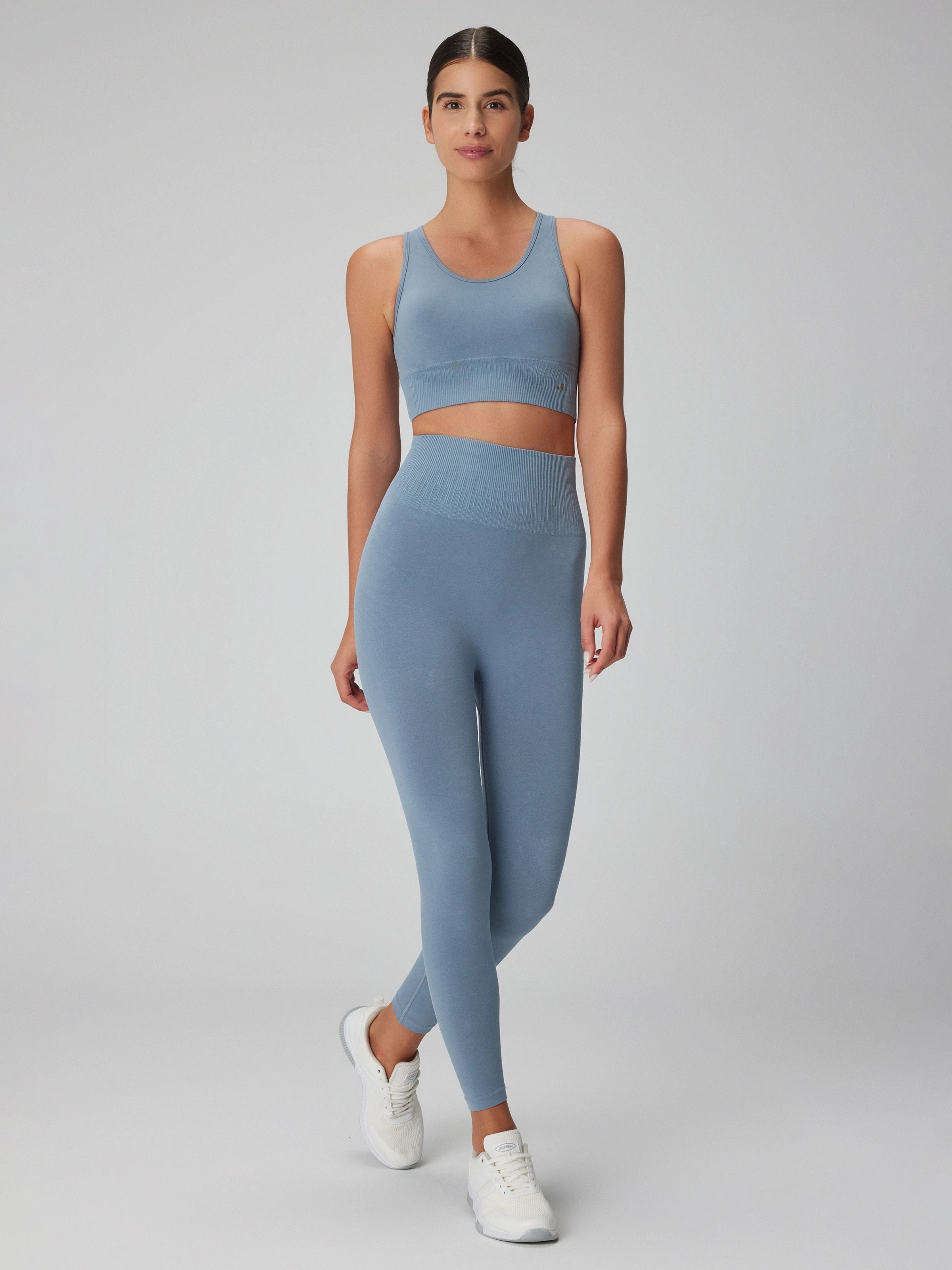 Luz Kemeri Rip Detaylı Yüksek Bel, Sıkılaştırıcı Tayt Stone