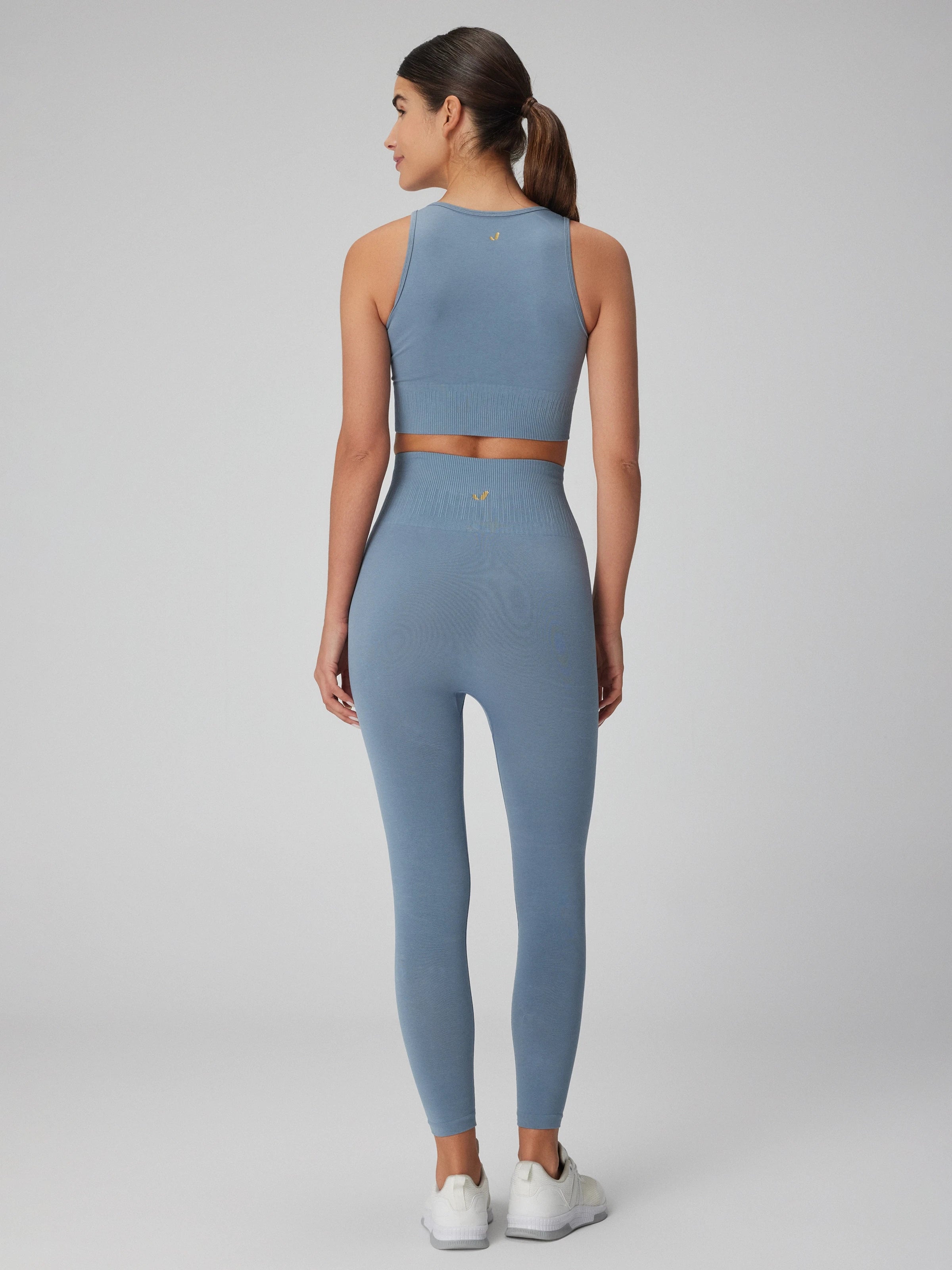 Luz Kemeri Rip Detaylı Yüksek Bel, Sıkılaştırıcı Tayt Stone