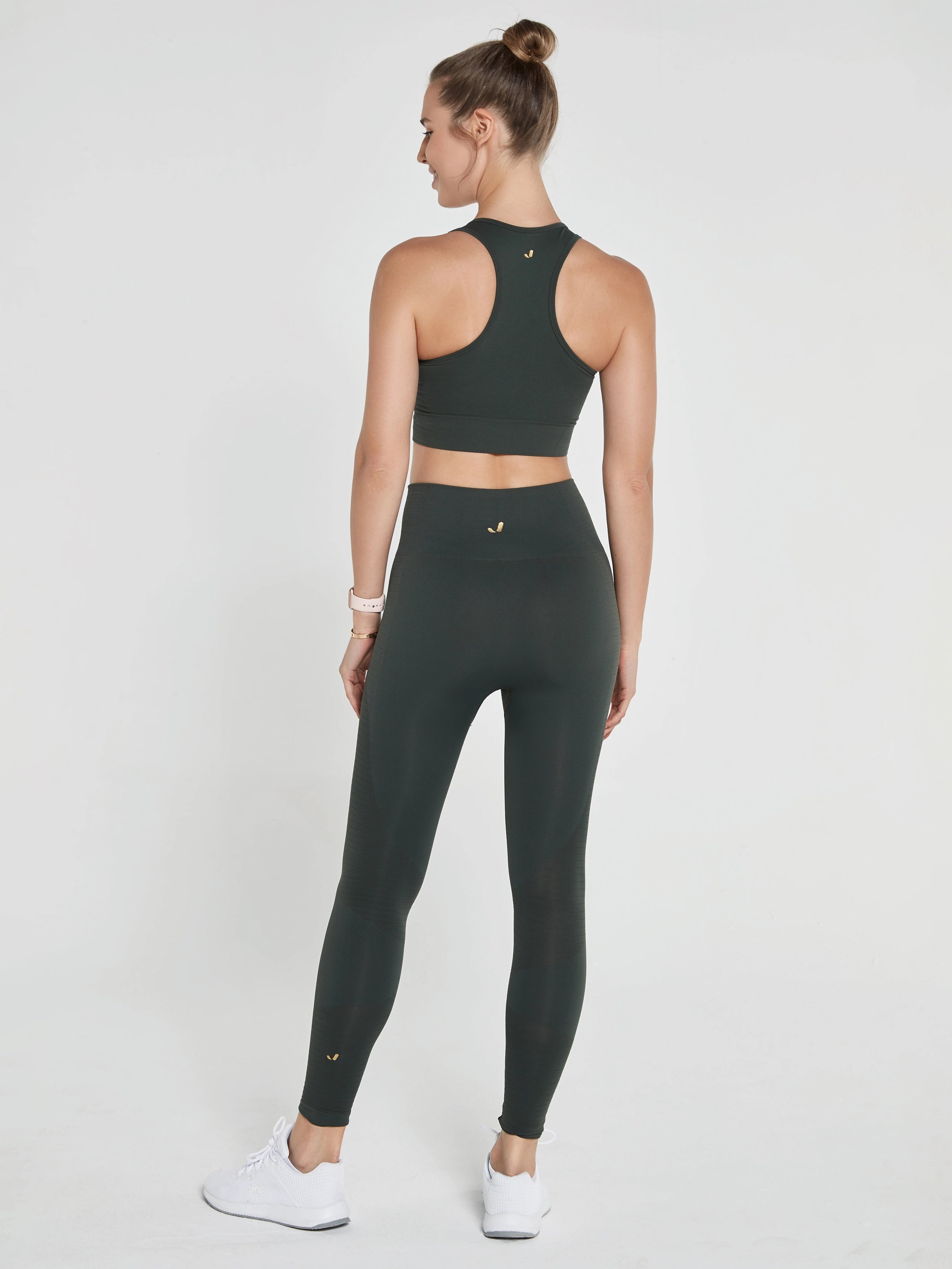 Gela Yüksek Bel, Esnek ve Toparlayıcı Spor Tayt Yeşil