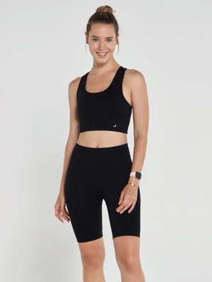 Gela Şekillendirici Sport Biker Tayt Siyah