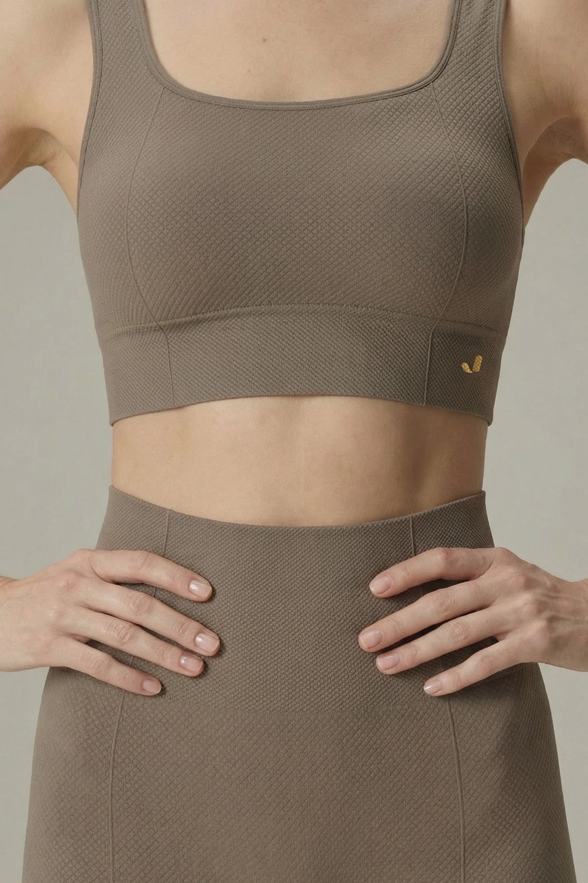 Holly Petek Desenli Yüksek Bel Tayt Yeşil