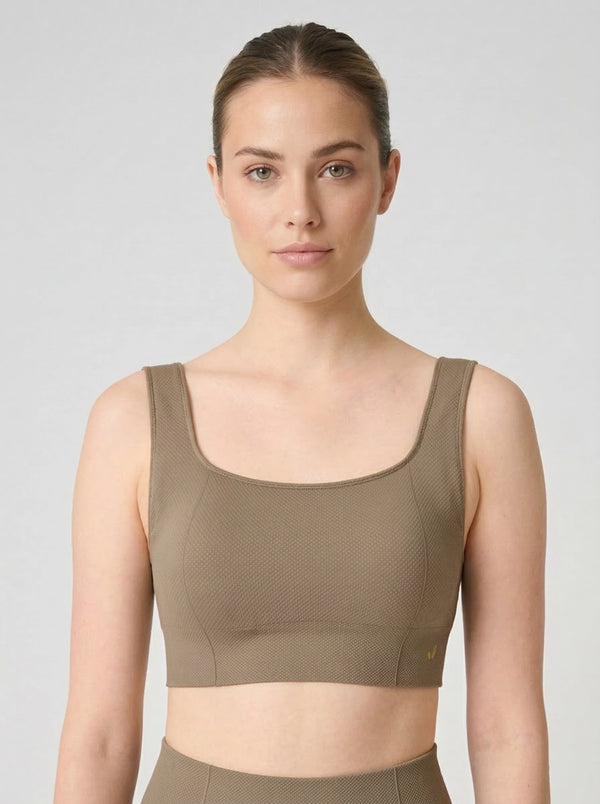 Holly Honeycomb Patterned Cupped Bra Green