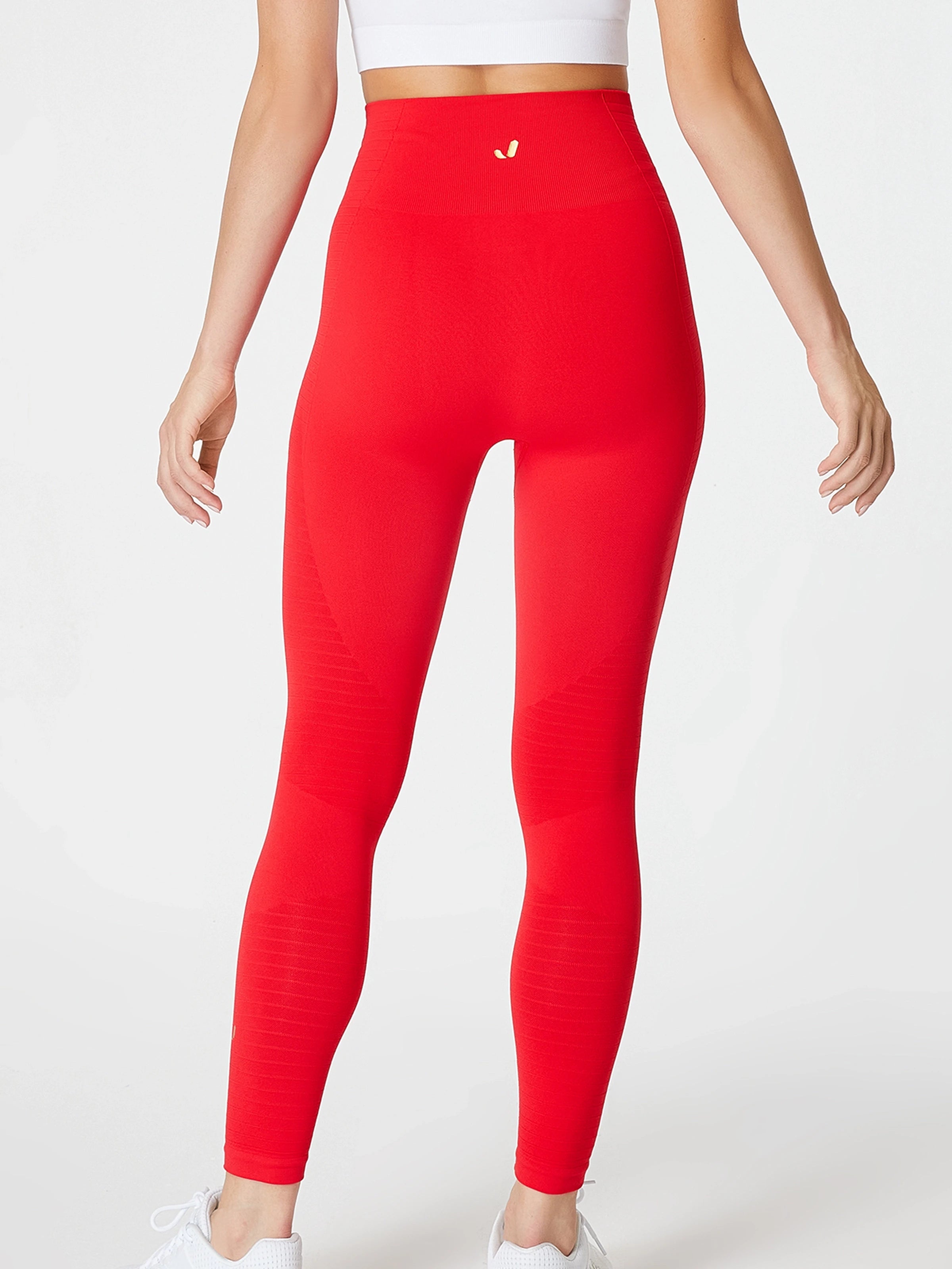 Gela Yüksek Bel, Esnek ve Toparlayıcı Spor Tayt Kırmızı