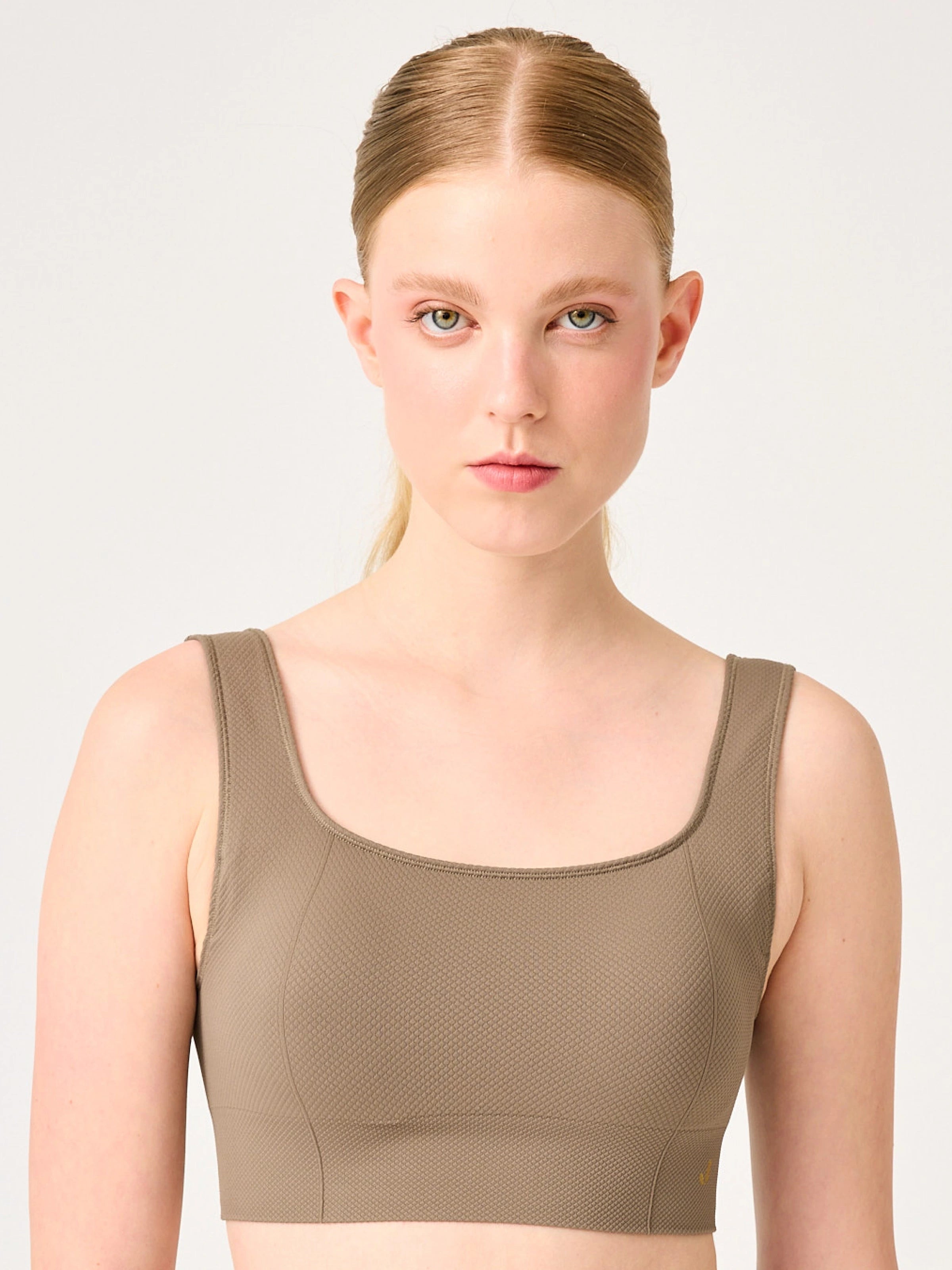 Holly Petek Desenli Kaplı Bra Yeşil