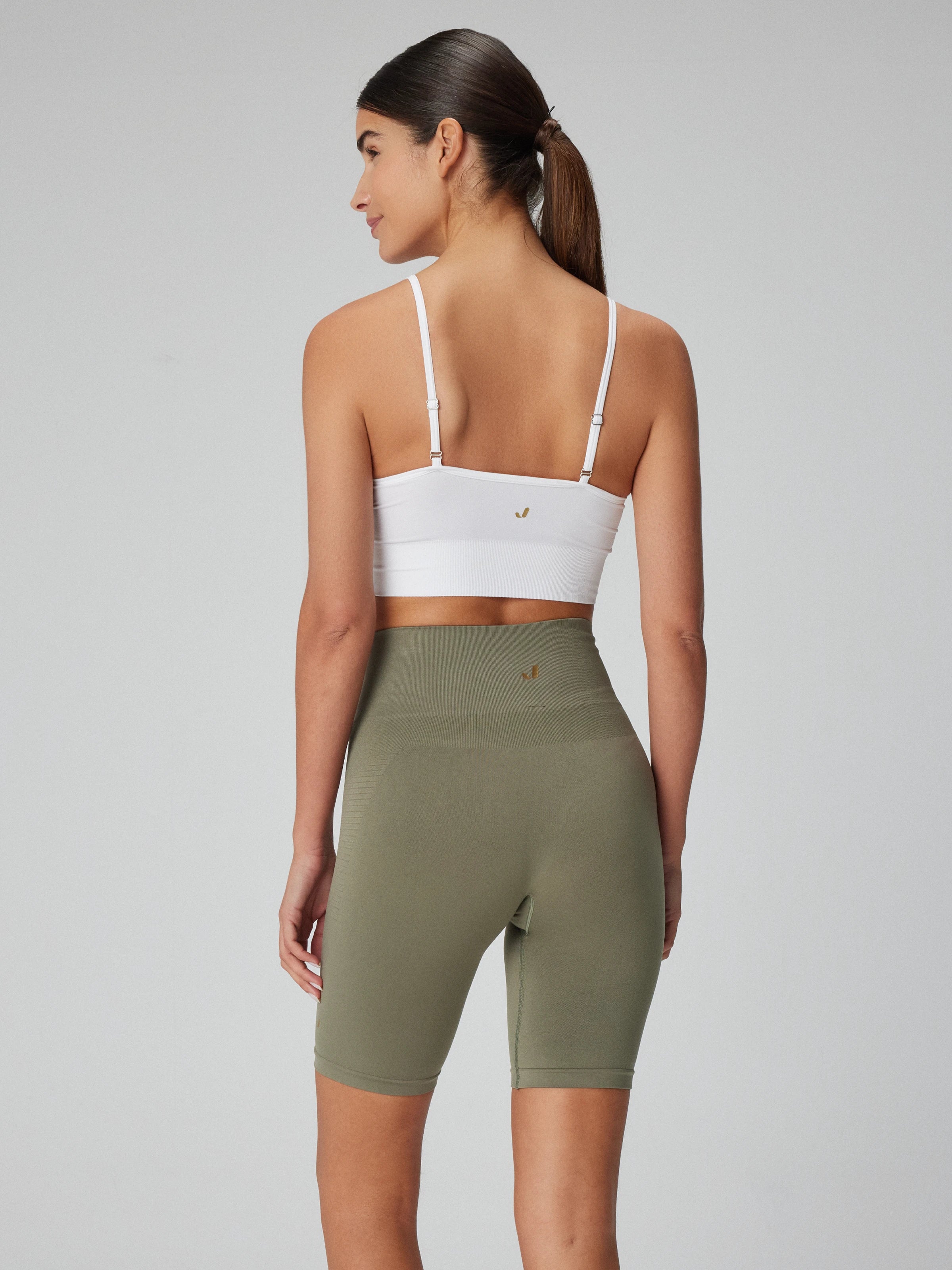 Vella Yüksek Bel Konfor Biker Tayt Yeşil