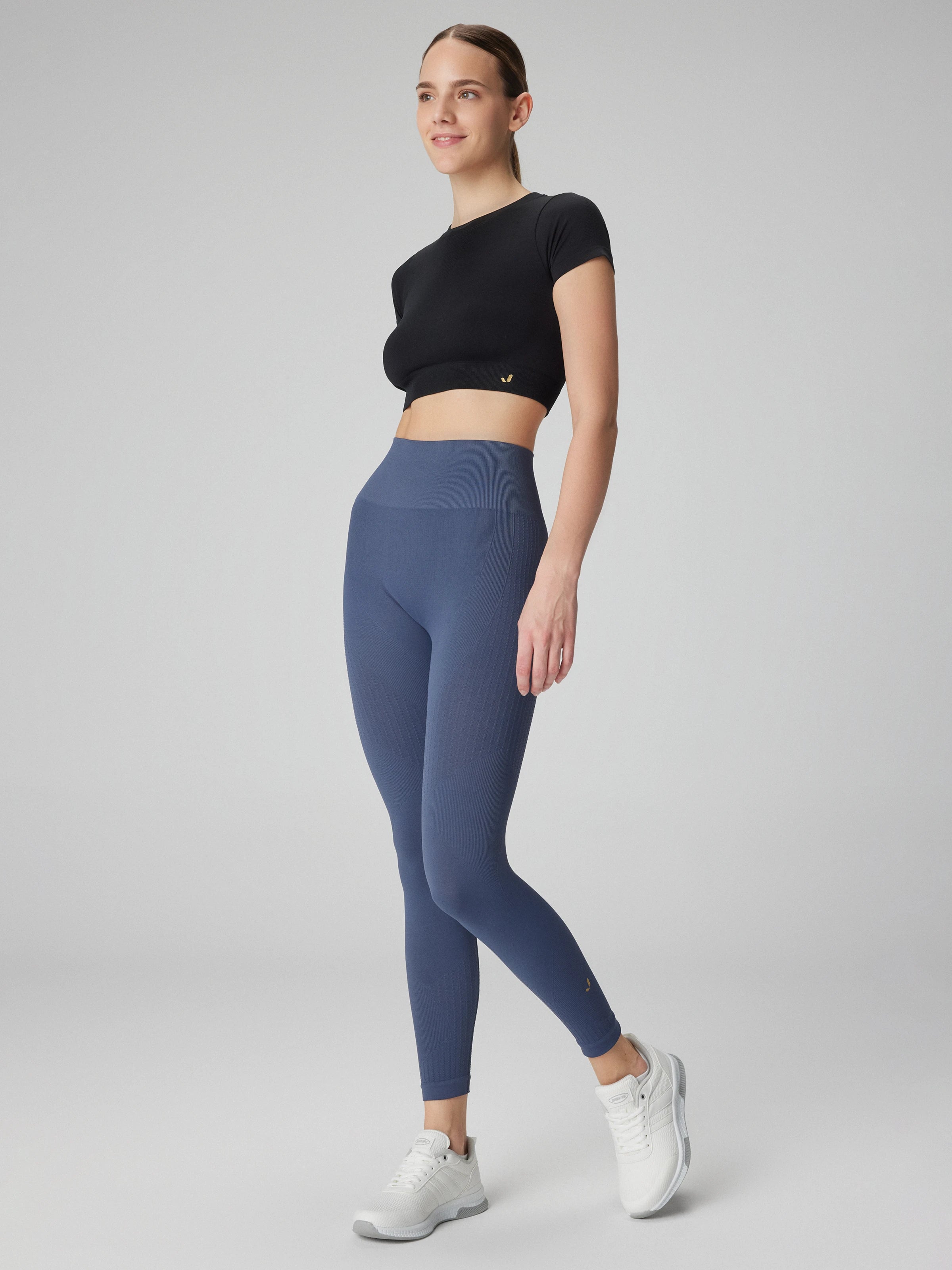 Lily Desen Detaylı Şekillendirici Tayt Mavi