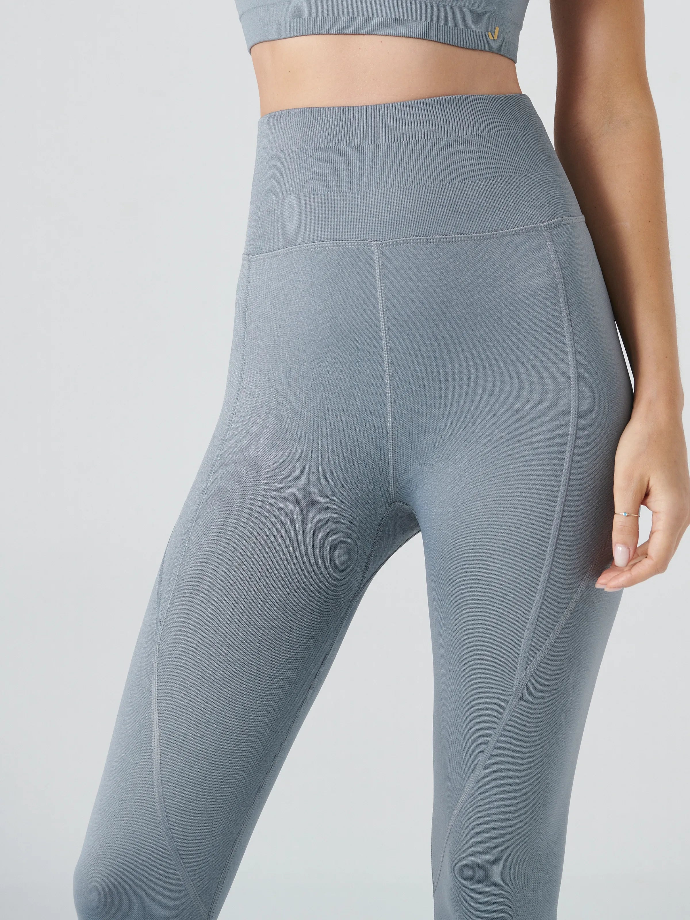 Pine Yüksek Bel & Toparlayıcı Tayt Gri