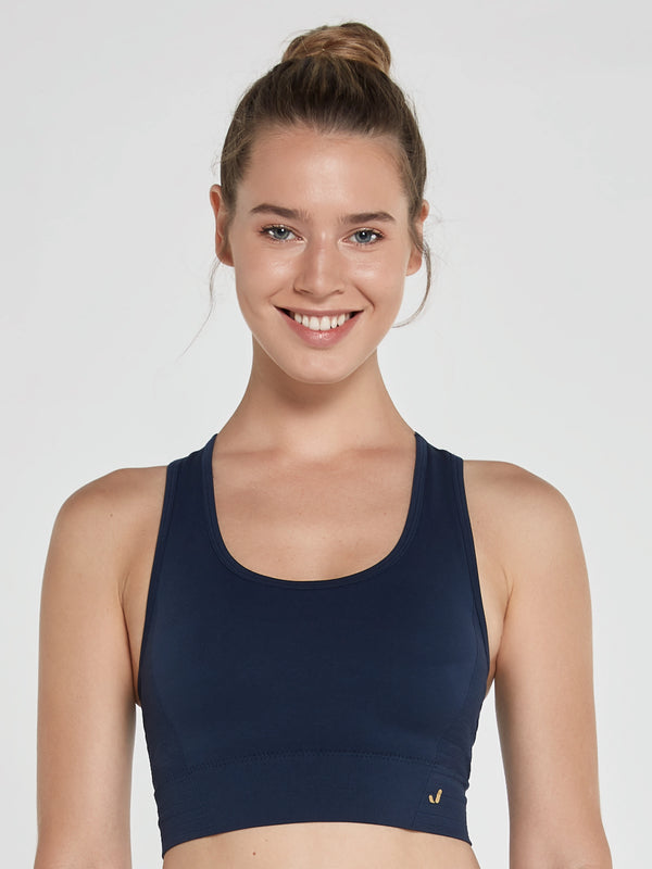 Gela Çift Katlı Kompress Sport Bra Lacivert