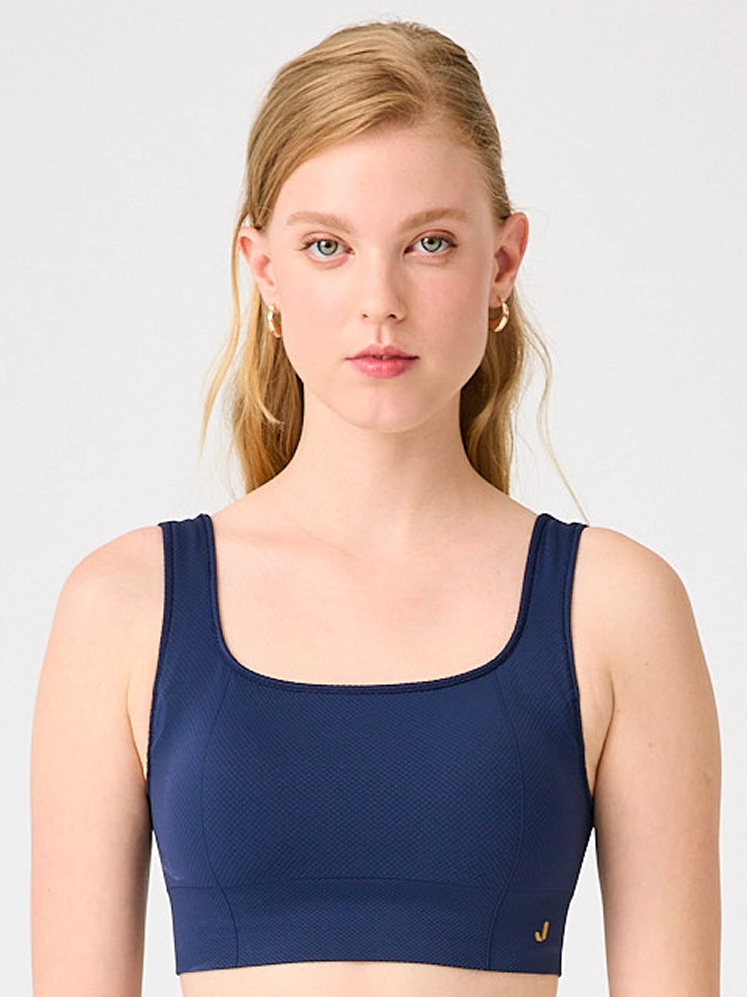 Holly Petek Desenli Kaplı Bra Lacivert