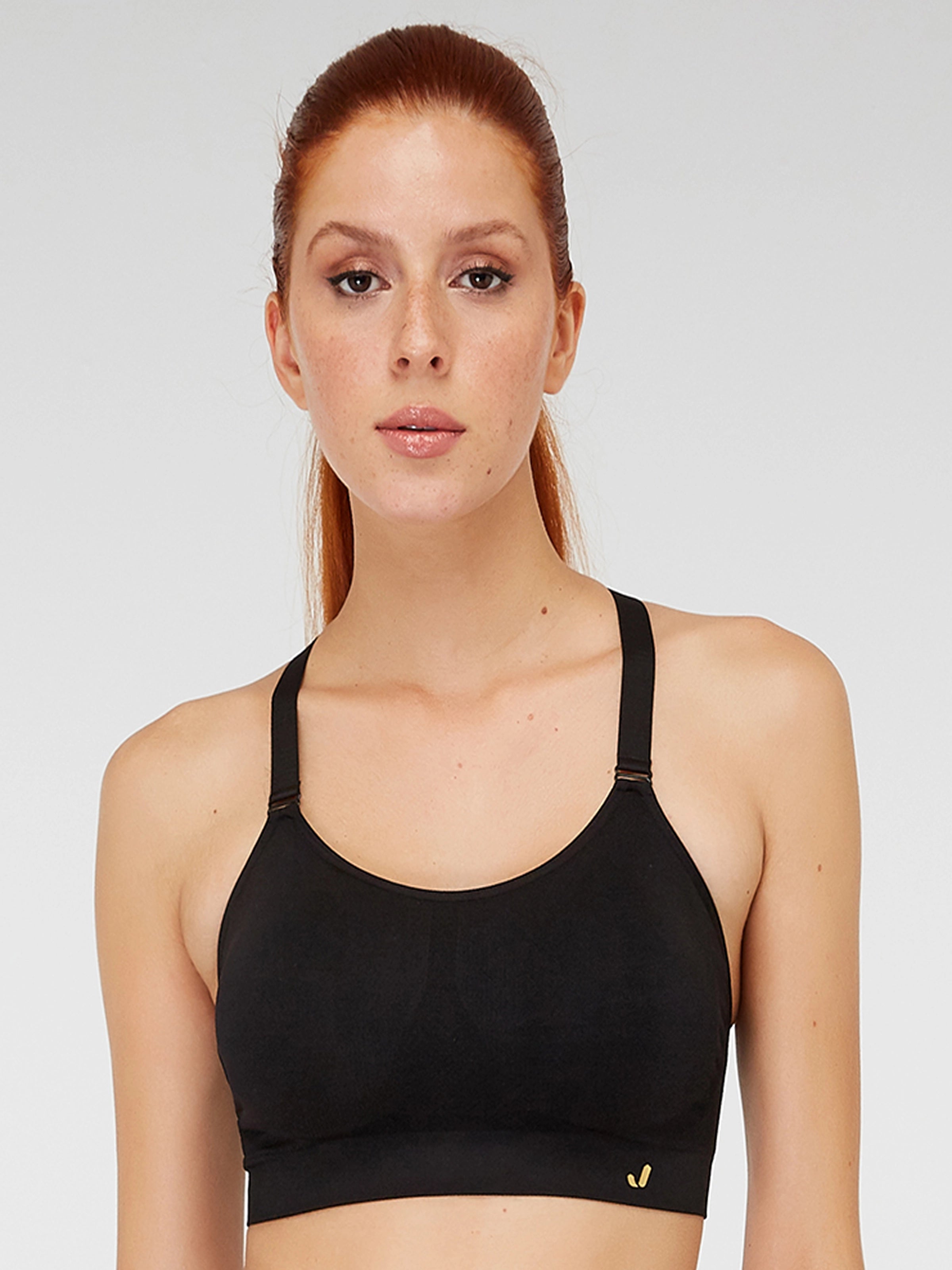 Utica Yumuşak & Esnek Yapılı Kaplı Spor Sütyeni Siyah