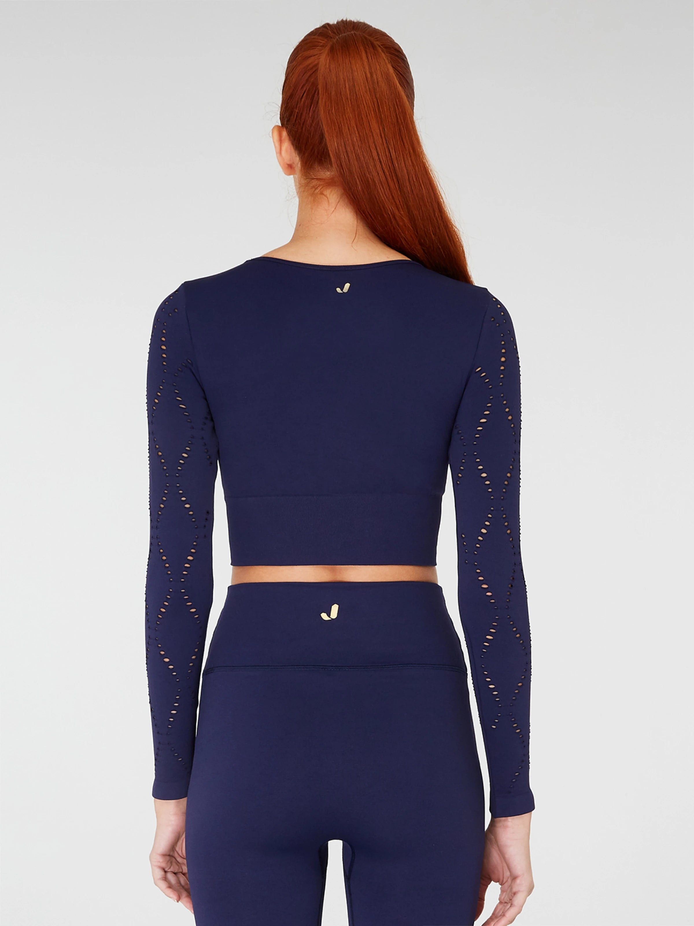 Naples Uzun Kol Crop Top Econyl Lacivert