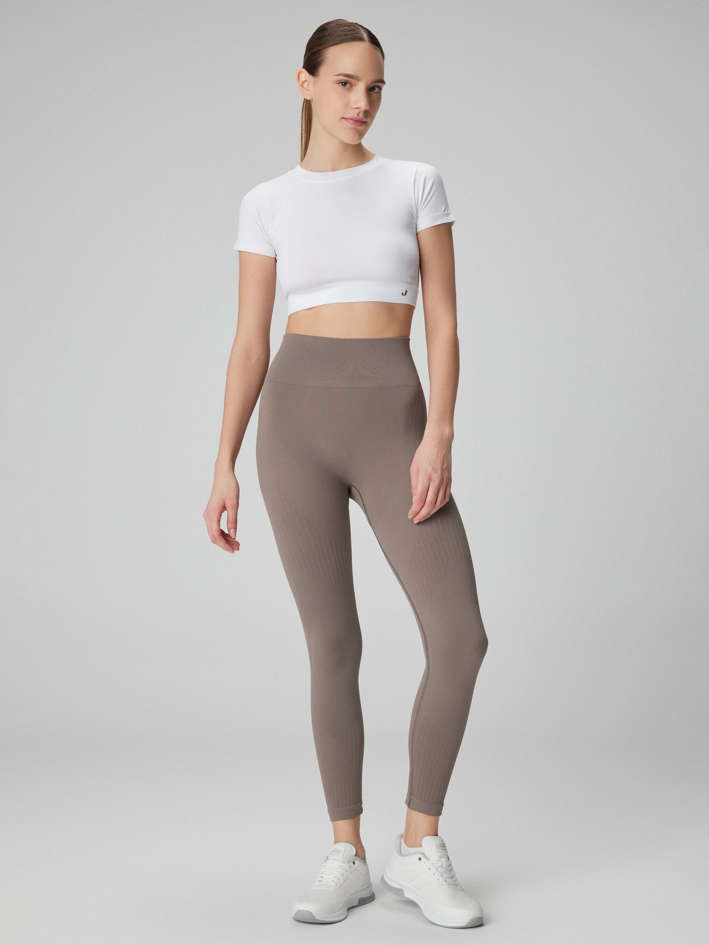 Lily Desen Detaylı Şekillendirici Tayt Taş