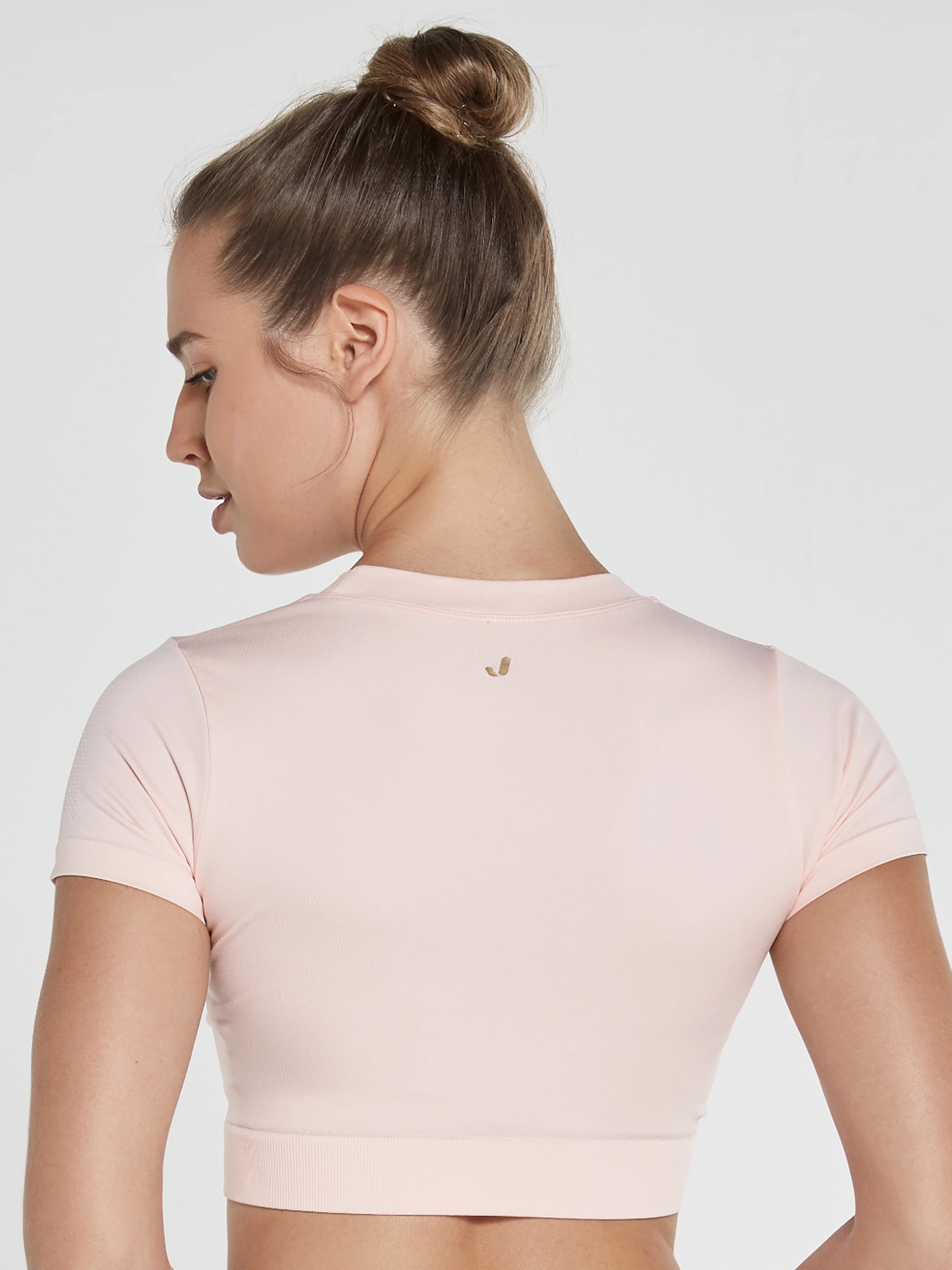 Captiva Yumuşak Dokulu & Esnek Crop Top Pembe