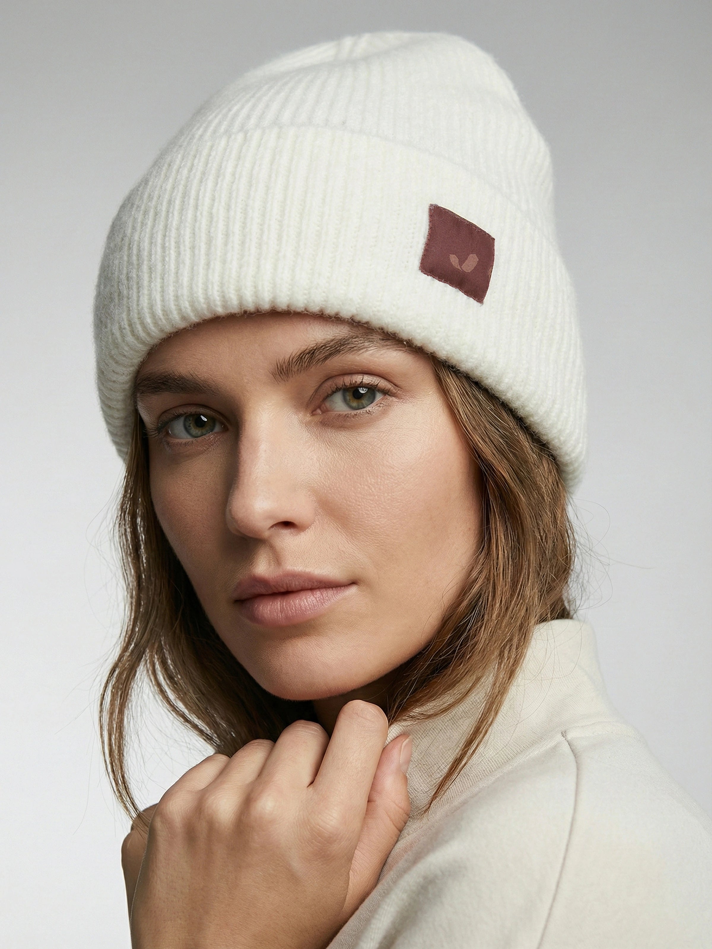 Aura Örgü Bere Krem