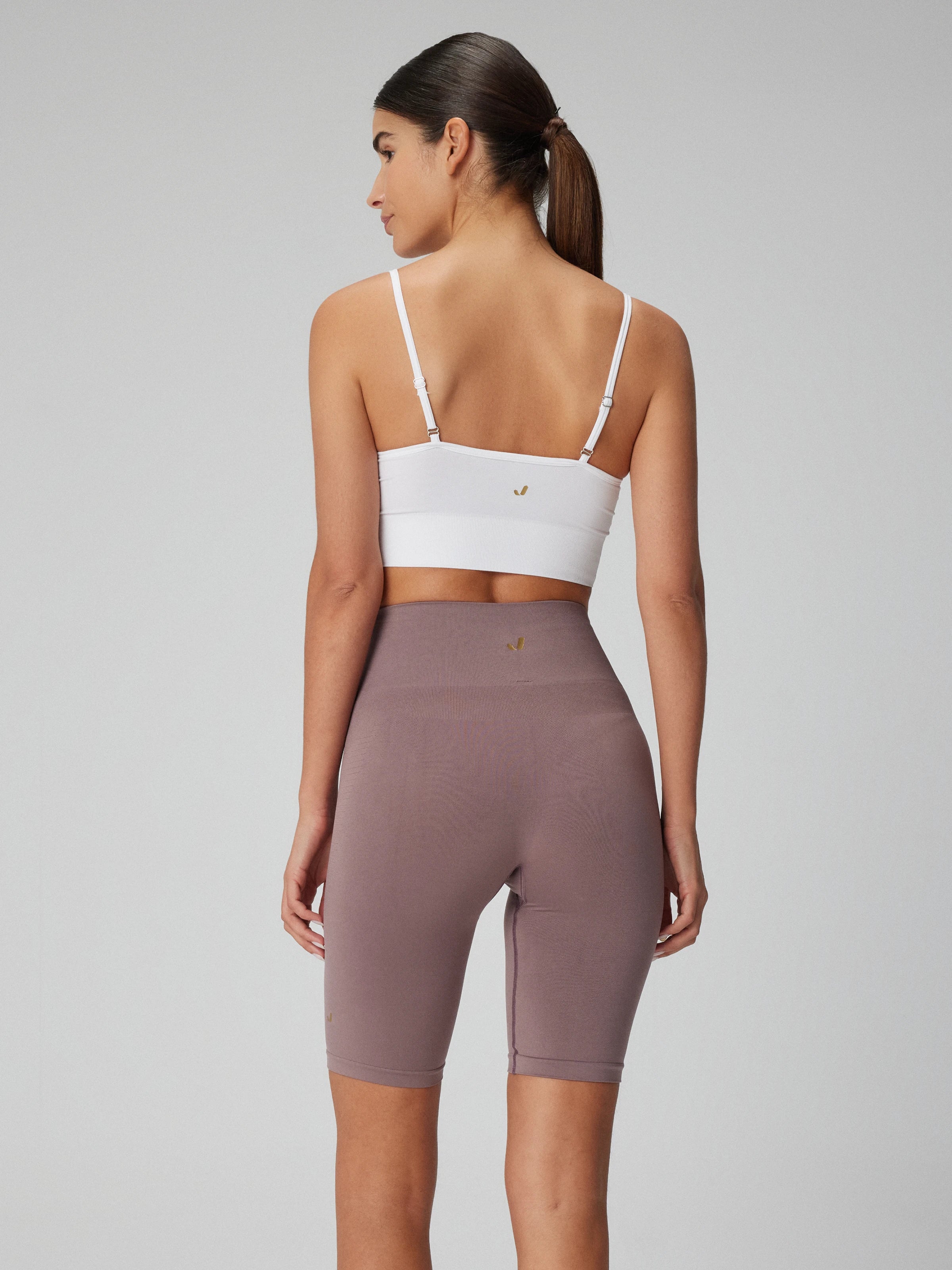 Vella Yüksek Bel Konfor Biker Tayt Leylak