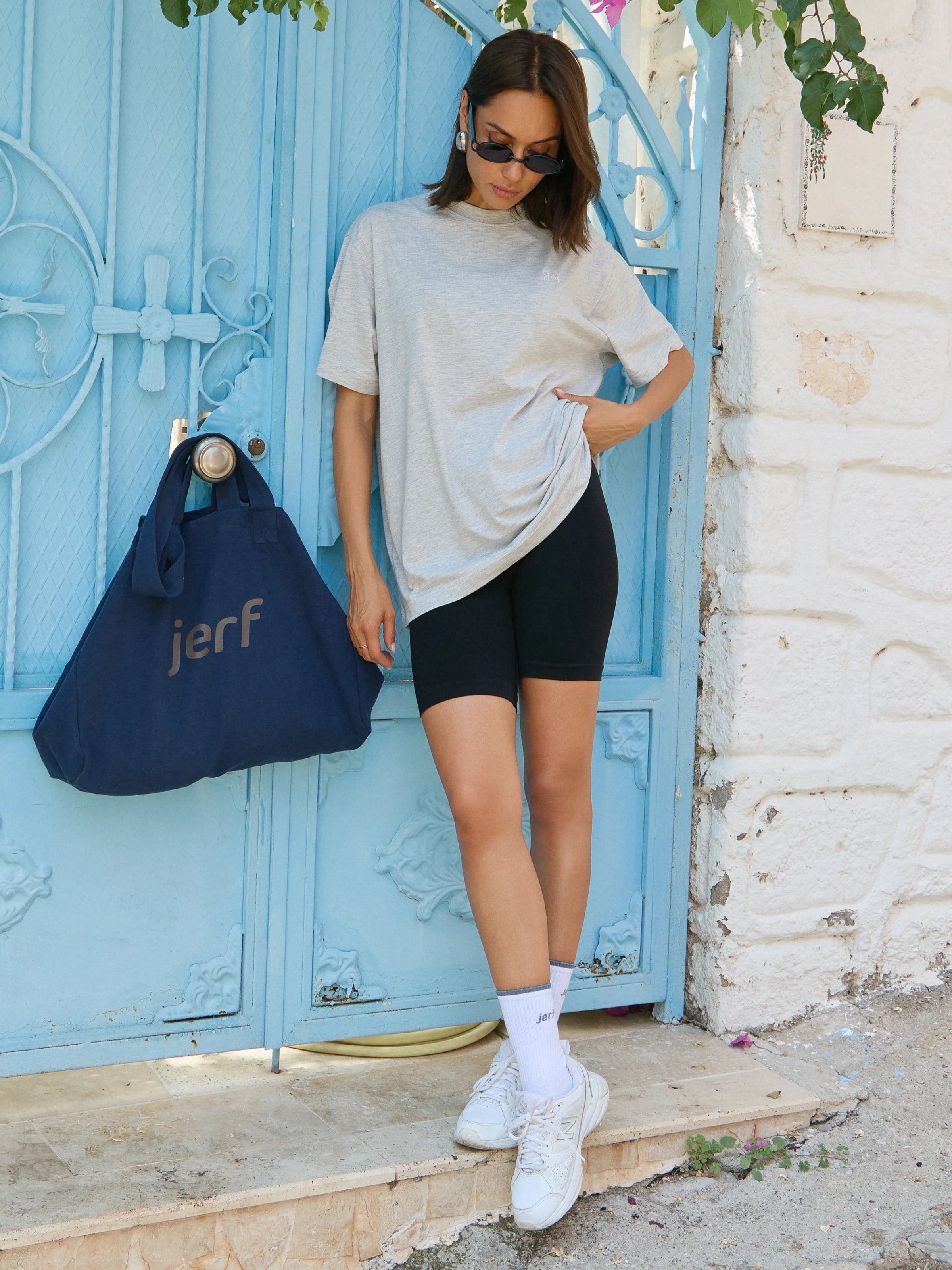 Aura Oversize T-Shirt Gri Melanj