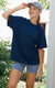 Aura Oversize T-Shirt Lacivert