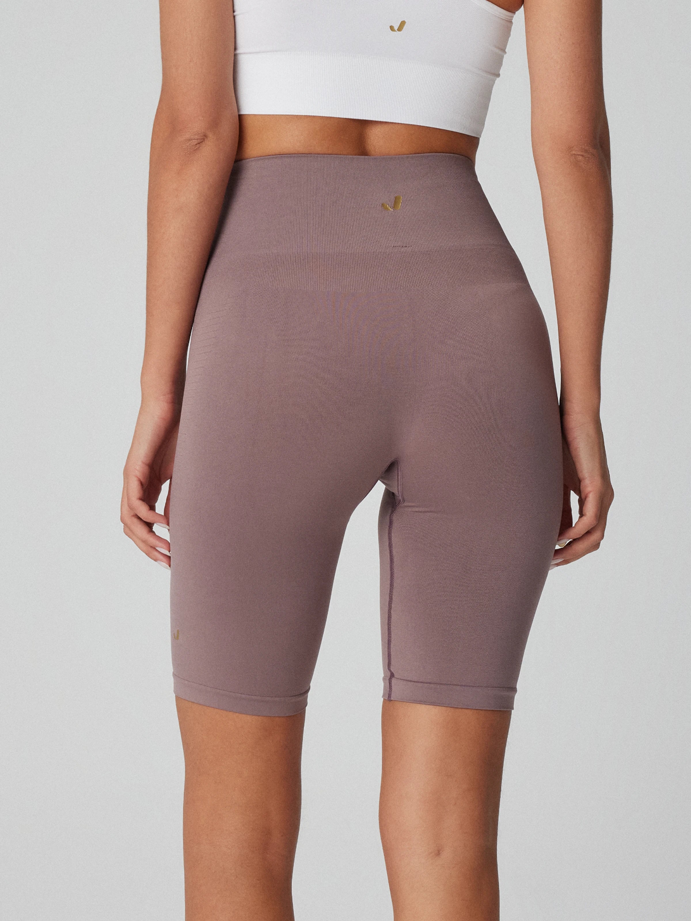 Vella Yüksek Bel Konfor Biker Tayt Leylak