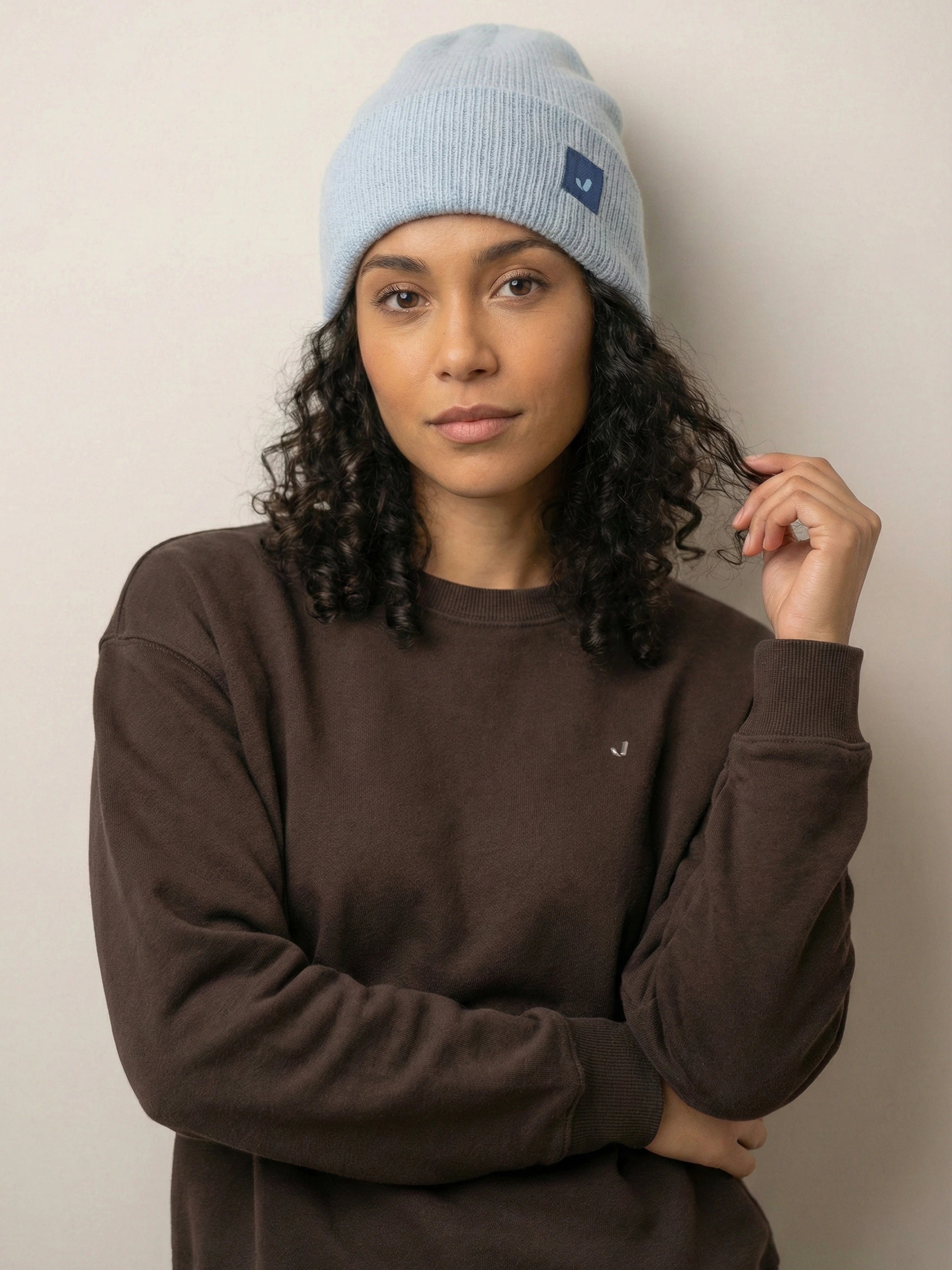 Aura Örgü Bere Mavi