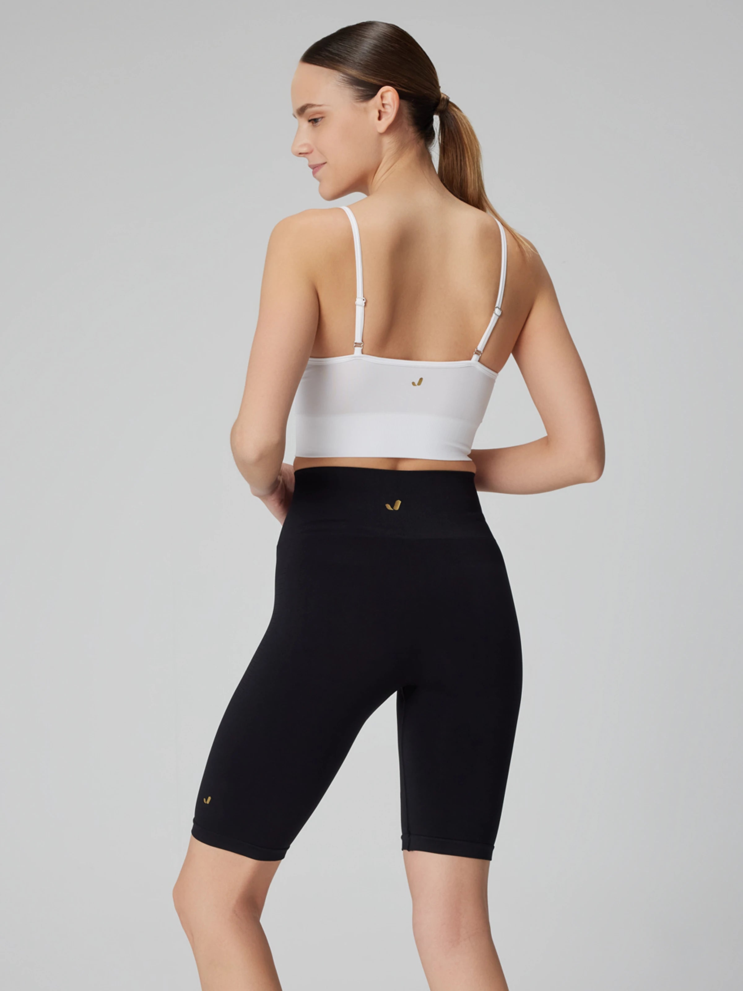 Vella Yüksek Bel Konfor Biker Tayt Siyah