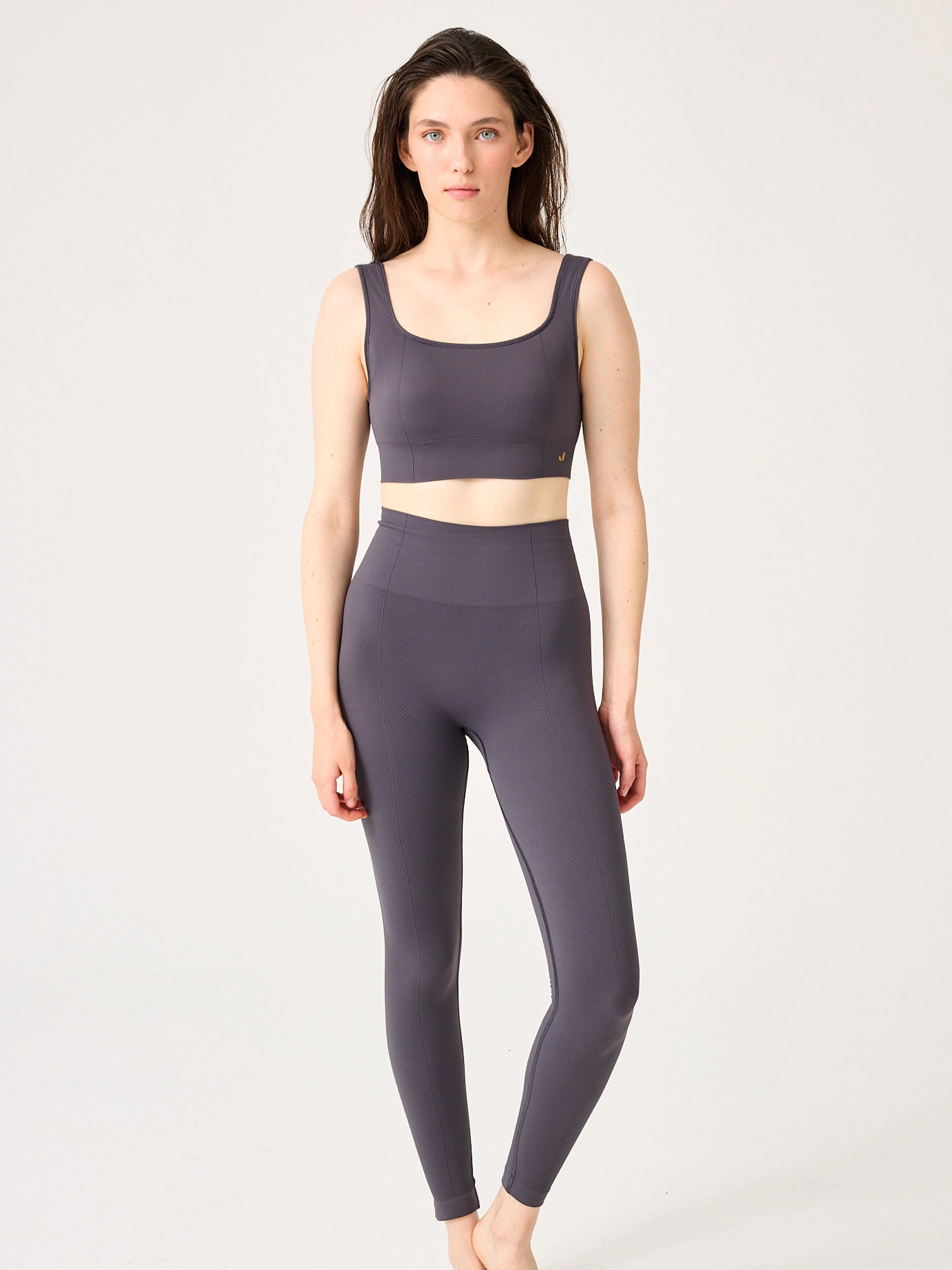 Holly Petek Desenli Yüksek Bel Tayt Antrasit