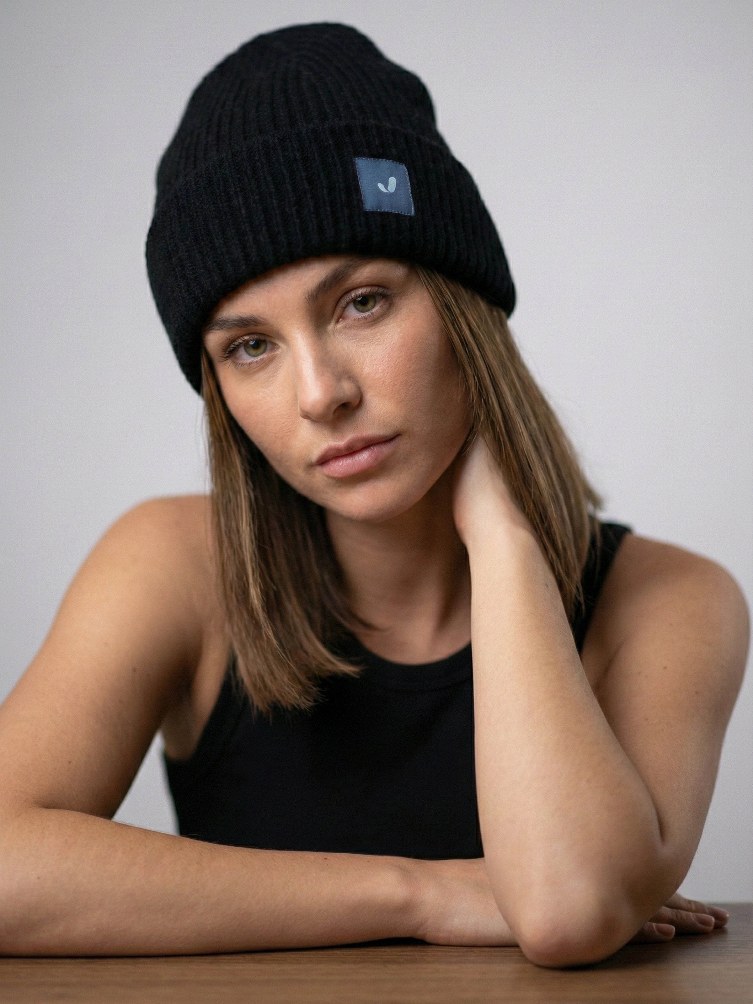 Aura Örgü Bere Lacivert