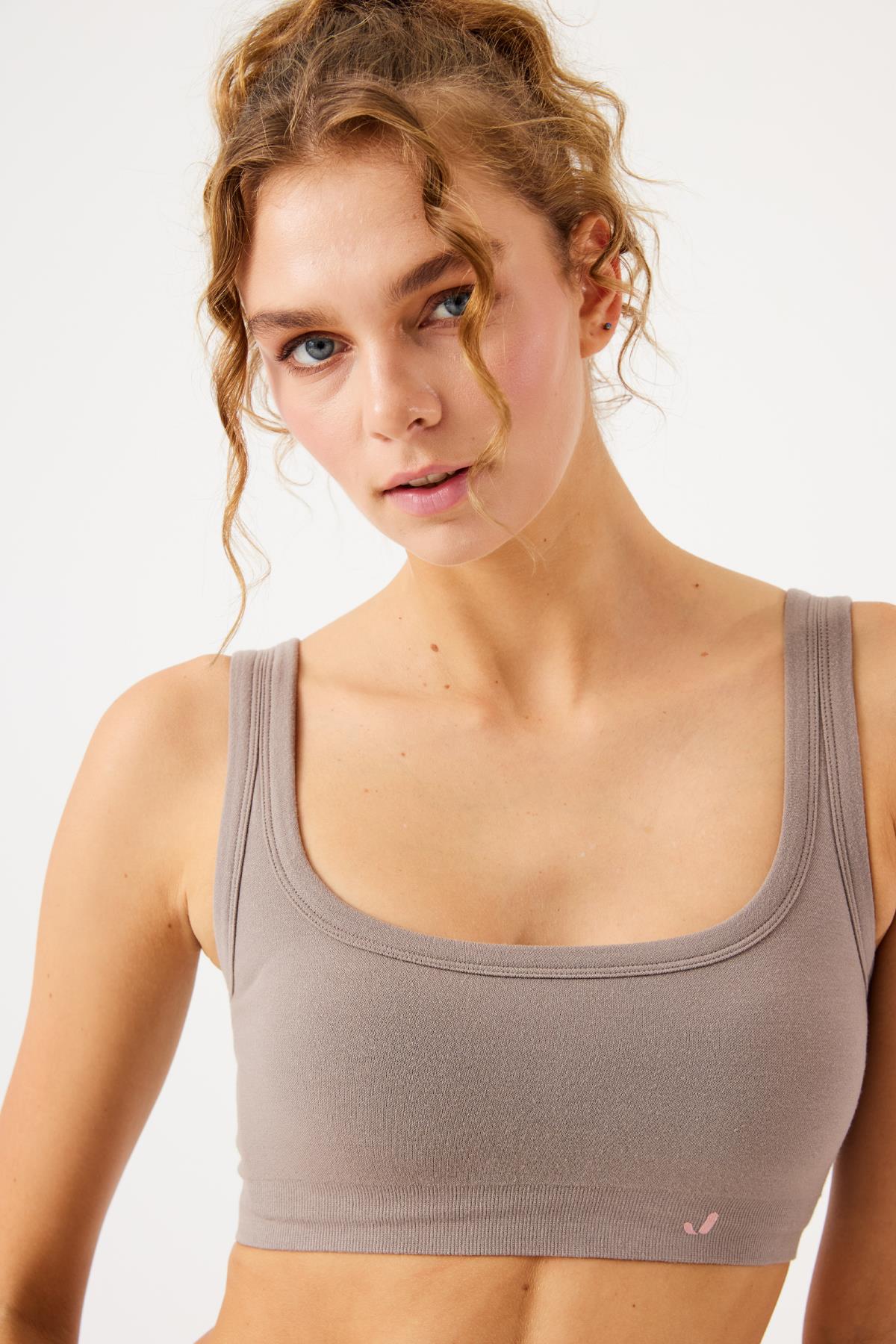 Aura Double Layer Modal Bra Light Brown