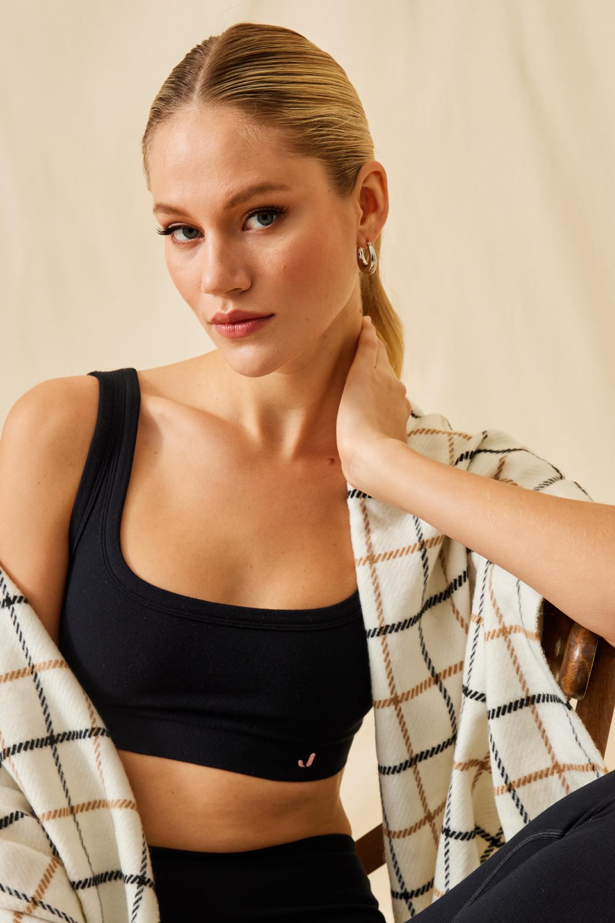 Aura Double Layer Modal Bra Black
