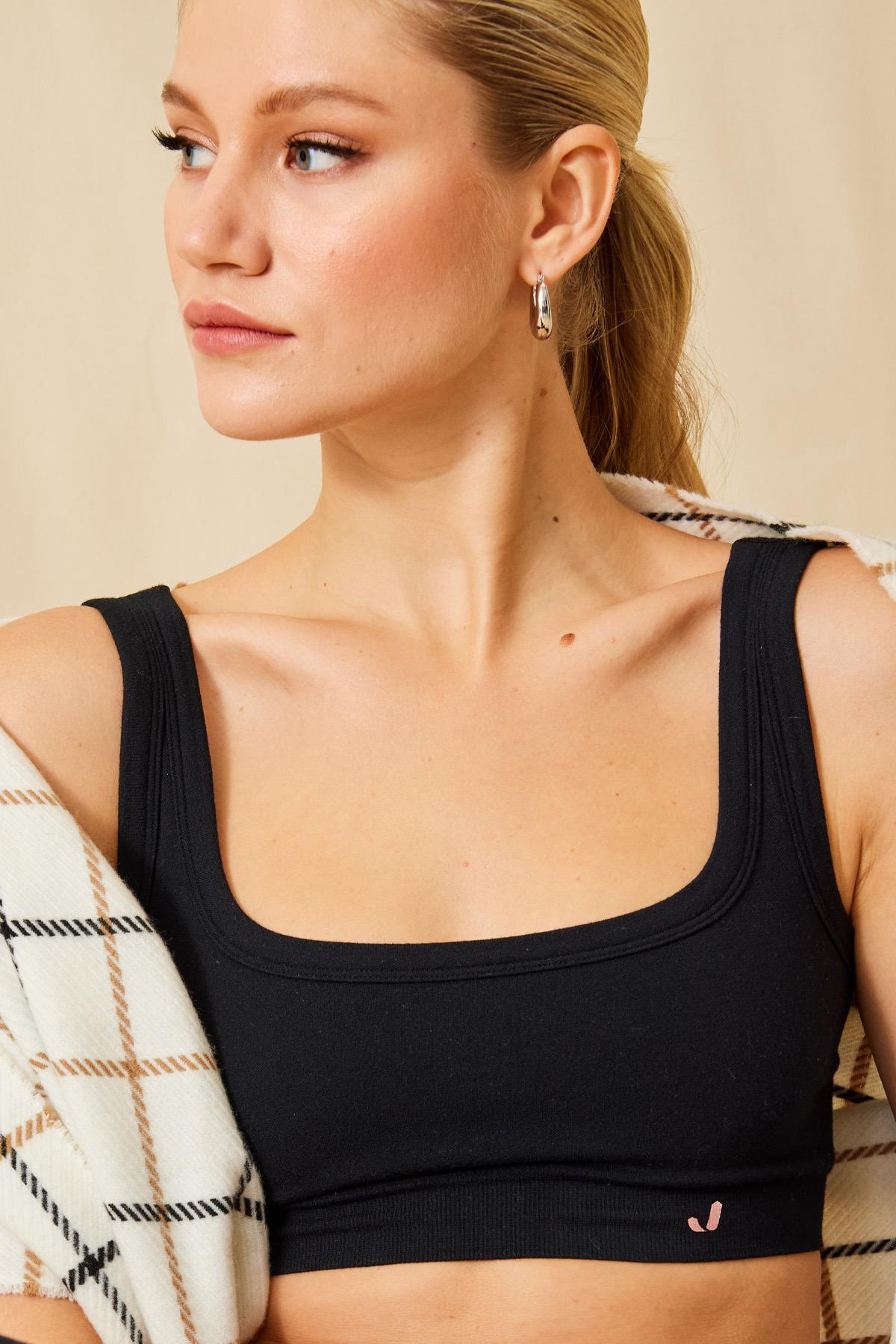 Aura Double Layer Modal Bra Black