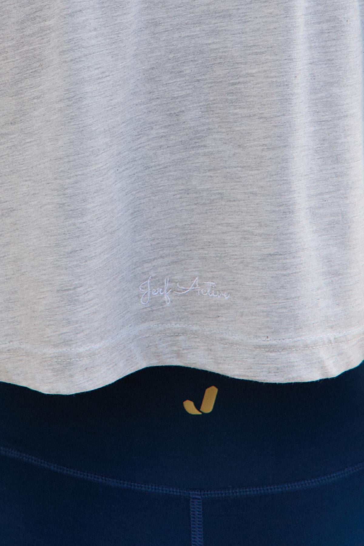Aura Crop T-Shirt Gray Melange 